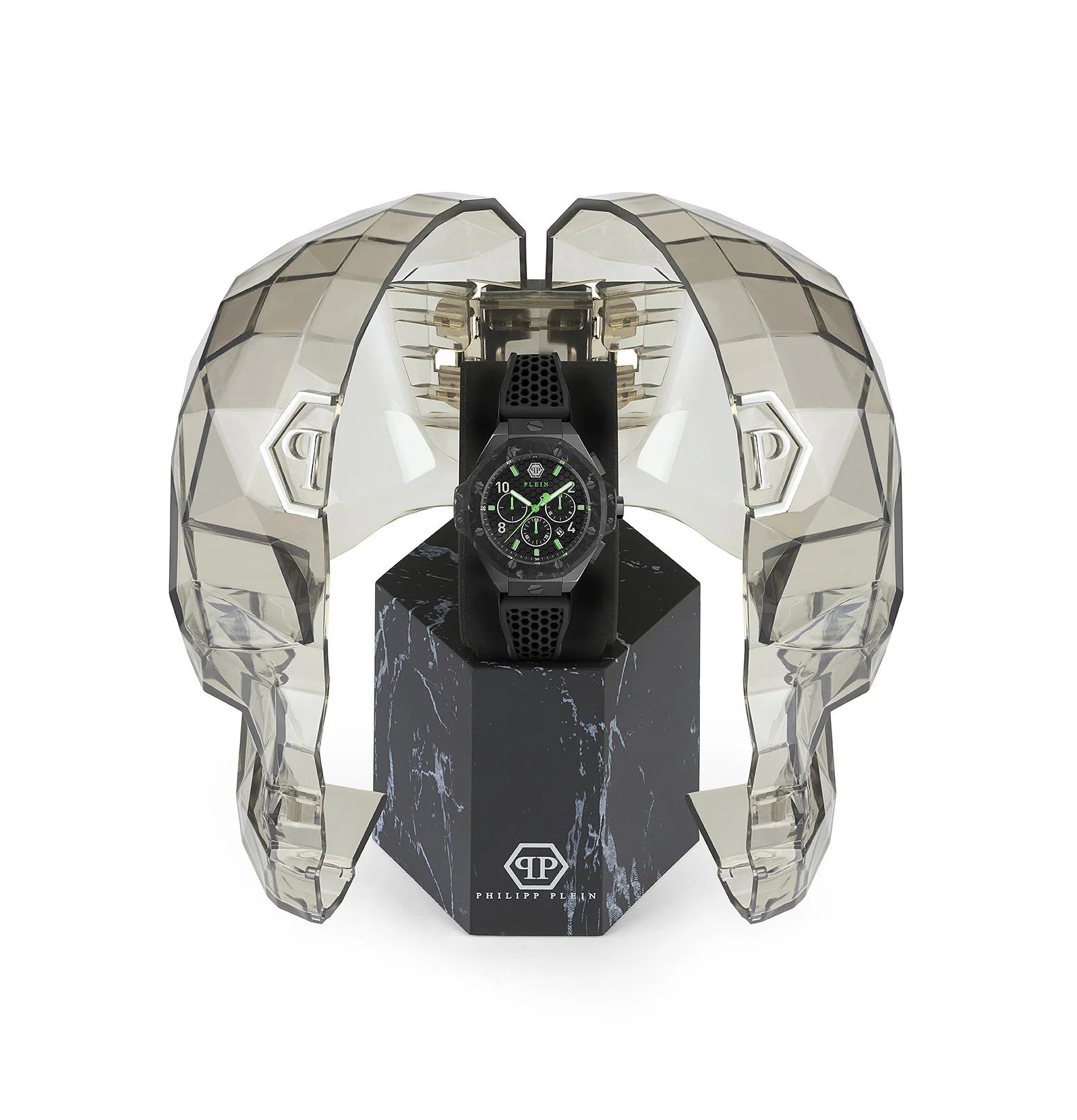 Philipp Plein Herren Uhr Analog Quarz PLEIN CHRONO ROYAL 46 MM PWPRA0624 Silikon - Image 4