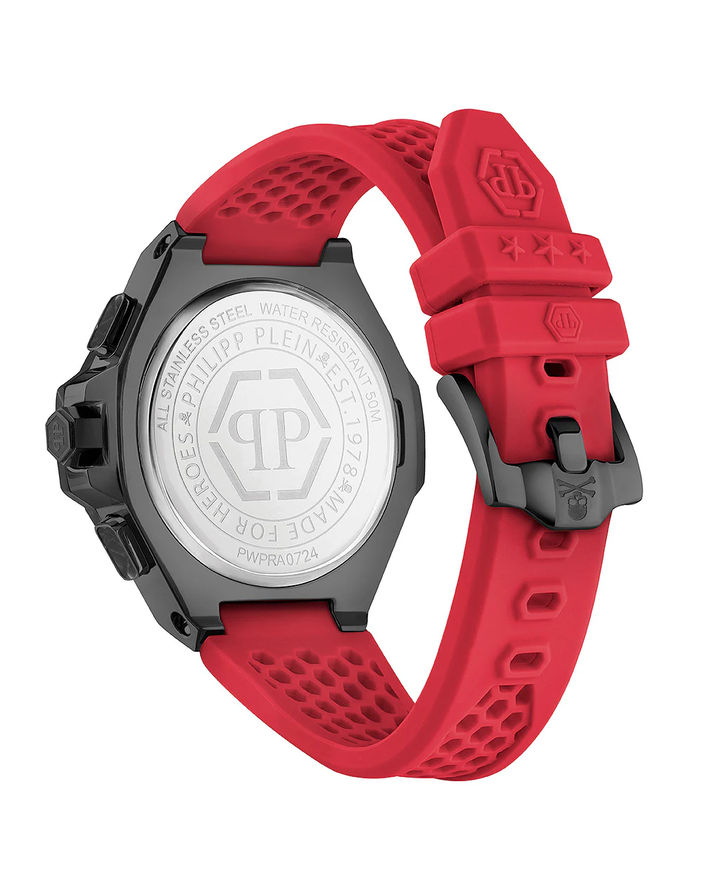 Philipp Plein Herren Uhr Analog Quarz PLEIN CHRONO ROYAL 46 MM PWPRA0724 Silikon - Image 2