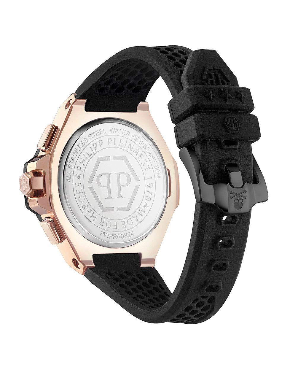 Philipp Plein Herren Uhr Analog Quarz PLEIN CHRONO ROYAL 46 MM PWPRA0824 Silikon - Image 2