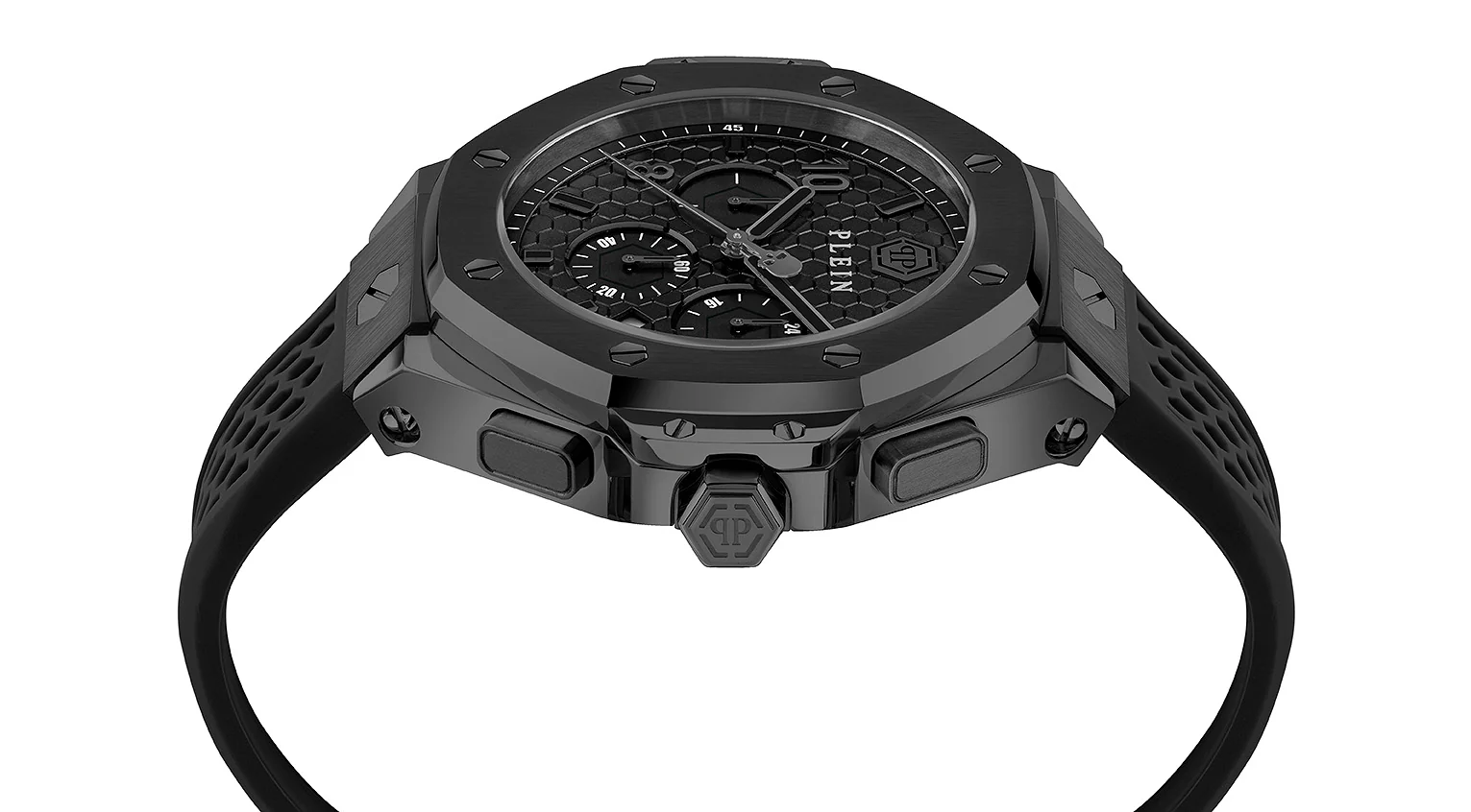 Philipp Plein Herren Uhr Analog Quarz PLEIN CHRONO ROYAL 46 MM PWPRA0924 Silikon - Image 3