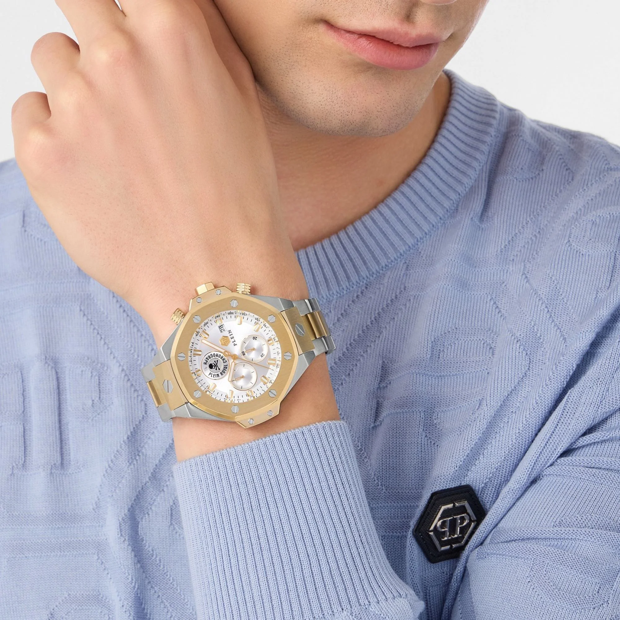 Philipp Plein Herren Uhr Analog Quarz PLEIN CHRONO ROYAL PWLFA0525 Edelstahl - Image 4