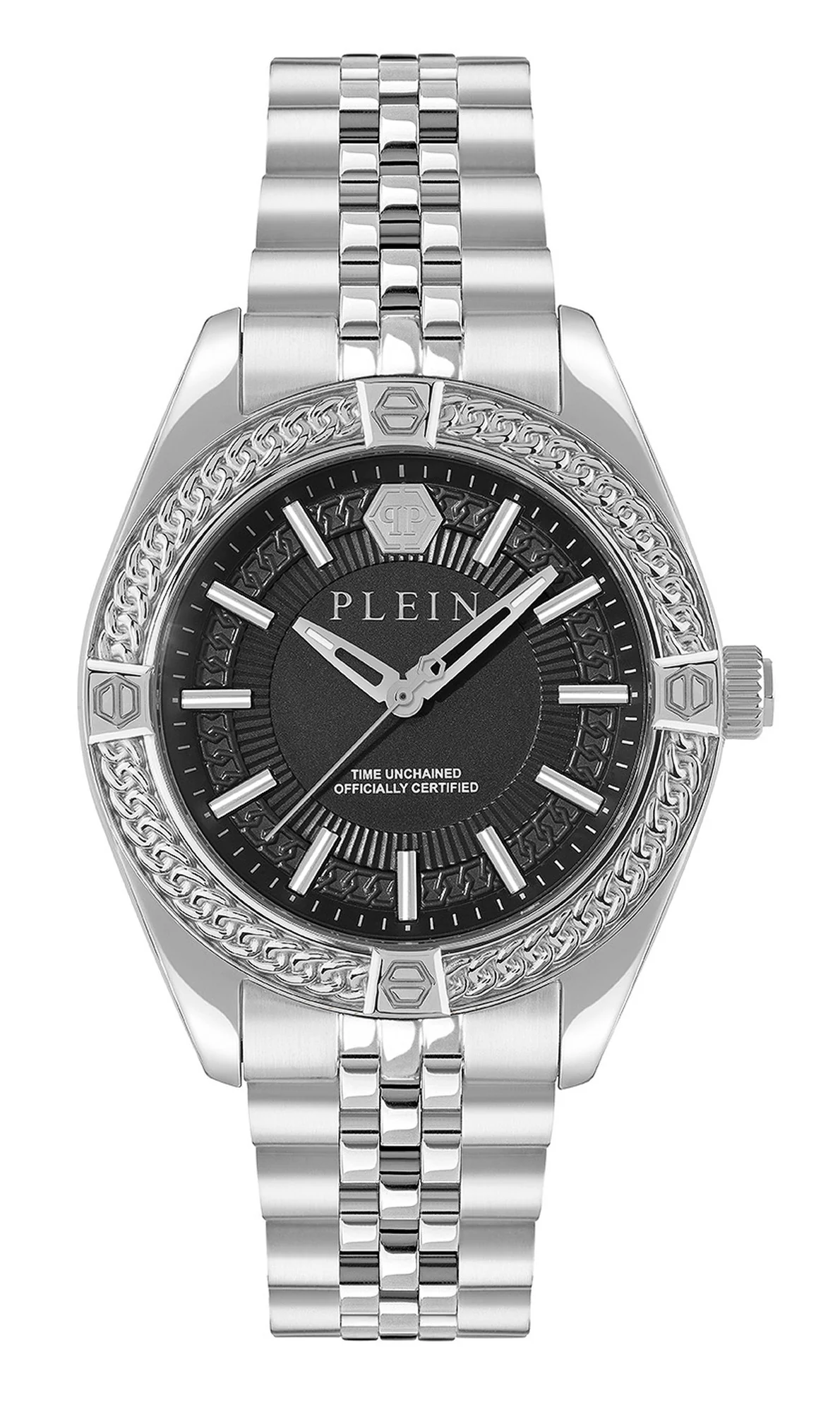 Philipp Plein Herren Uhr Analog Quarz PLEIN ICON CHAIN PWZFA0125 Edelstahl