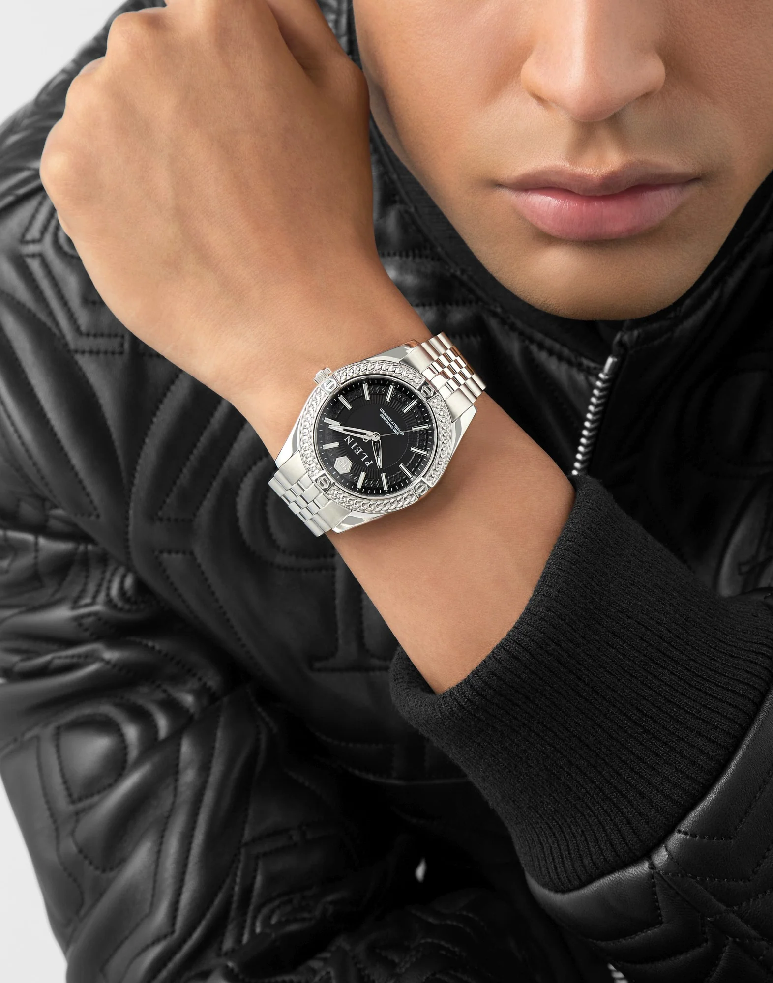 Philipp Plein Herren Uhr Analog Quarz PLEIN ICON CHAIN PWZFA0125 Edelstahl - Image 4