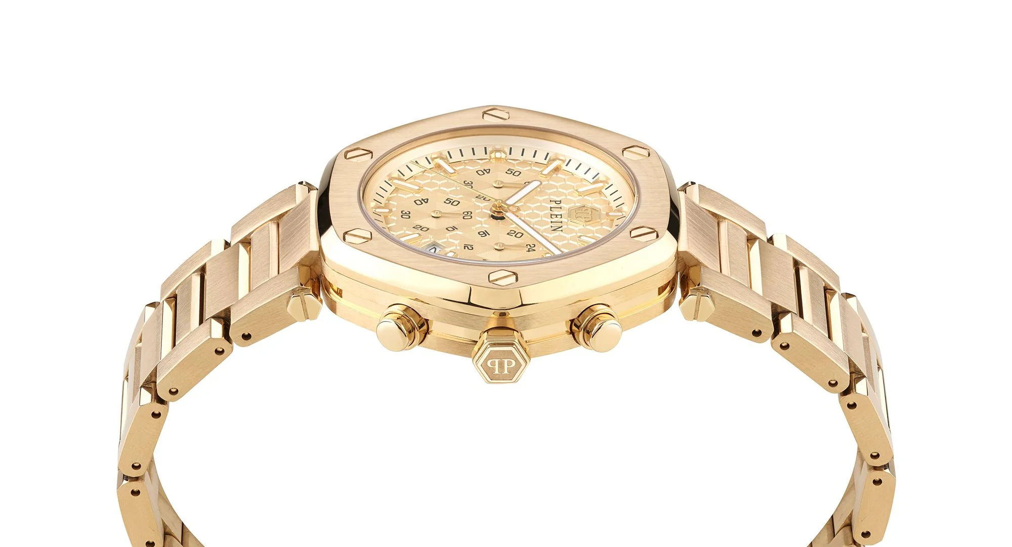 Philipp Plein Herren Uhr Analog Quarz THE HEXAGON CHRONO PWZBA0523 Edelstahl - Image 3