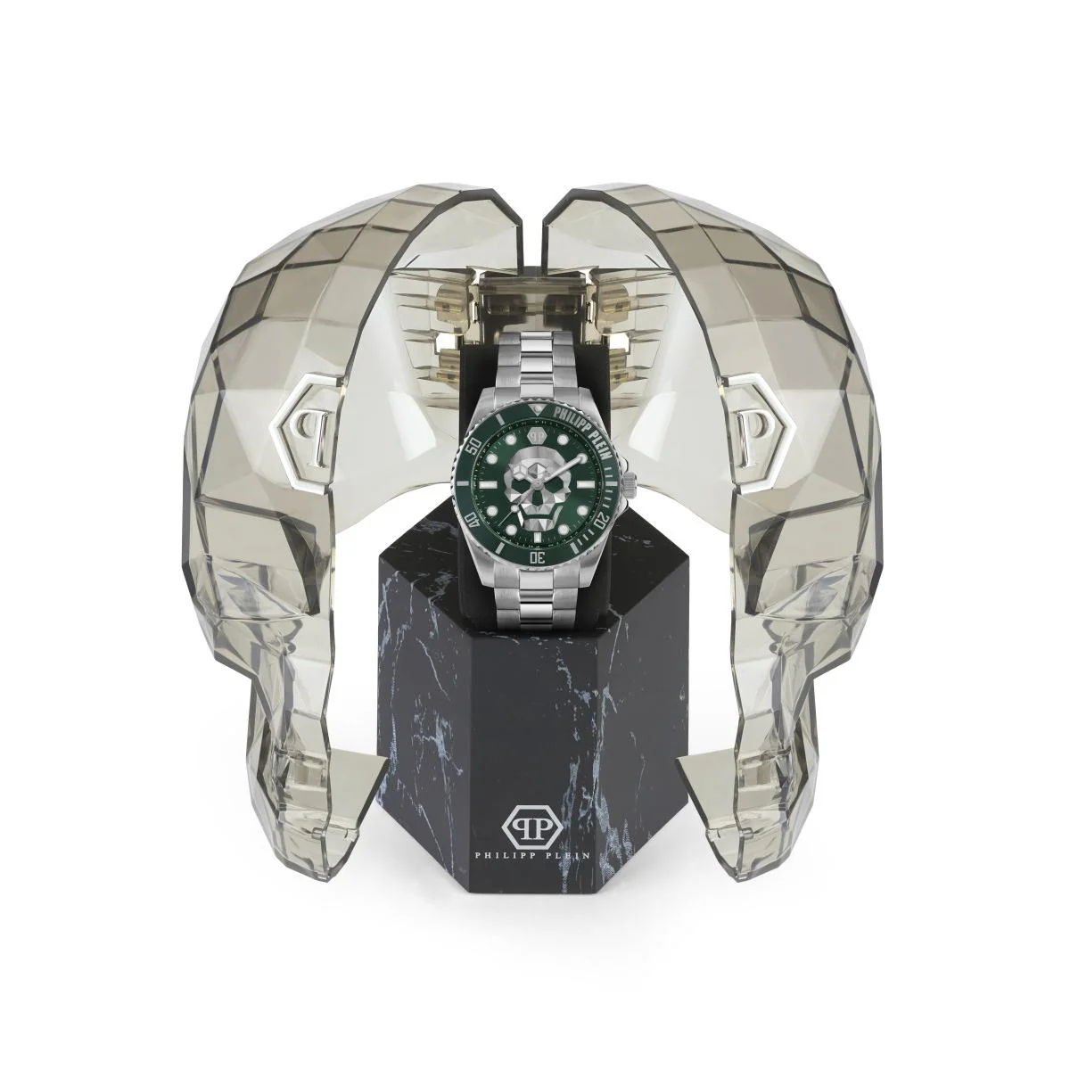 Philipp Plein Herren Uhr Analog Quarz THE $KULL DIVER PWOAA0622 Edelstahl - Image 4