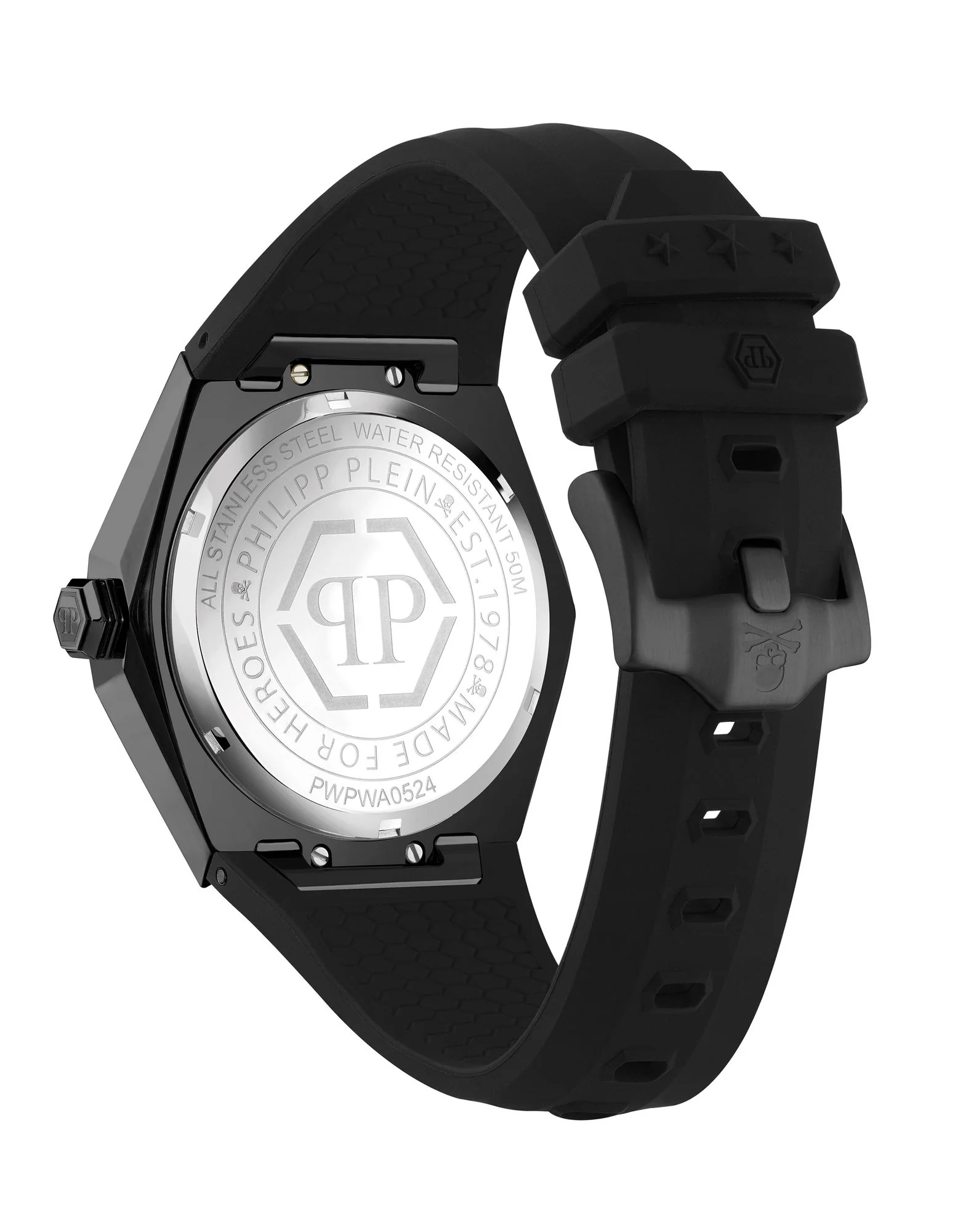 Philipp Plein Herren Uhr Analog Quarz THE $KULL SPIKES PWPWA0524 Silikon - Image 2