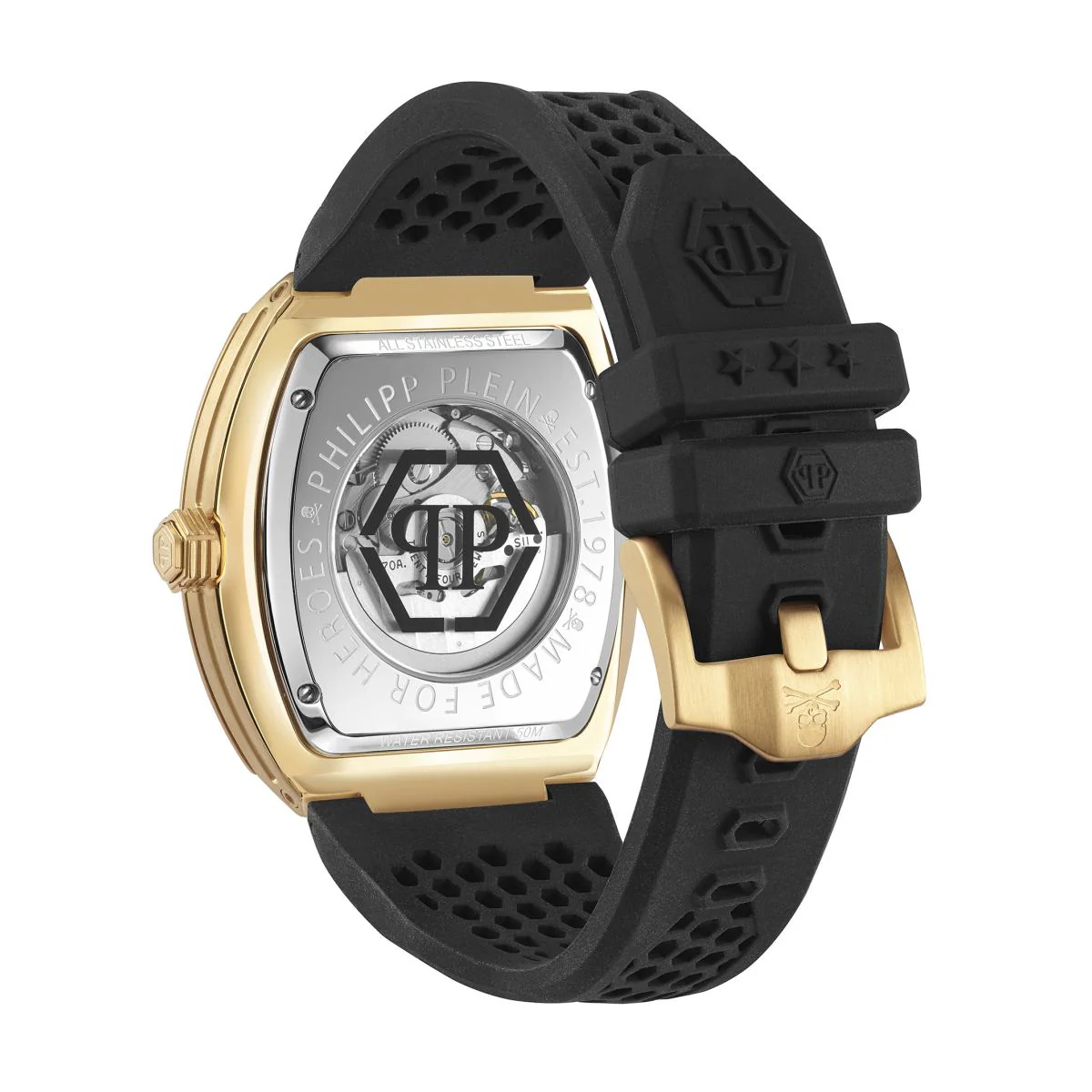 Philipp Plein Herren Uhr Automatik $KELETON gold PWBAA0321 Silikon - Image 2