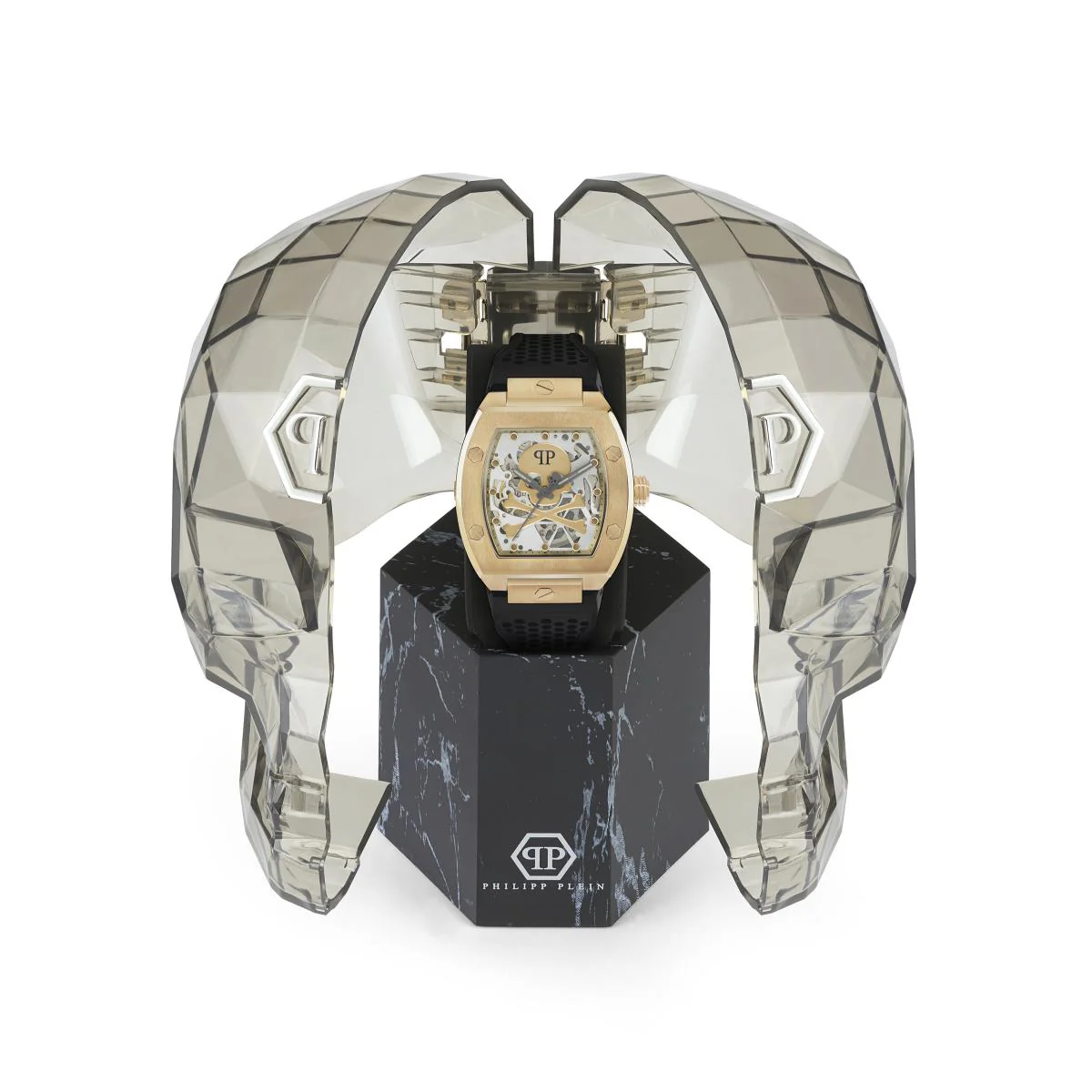 Philipp Plein Herren Uhr Automatik $KELETON gold PWBAA0321 Silikon - Image 4