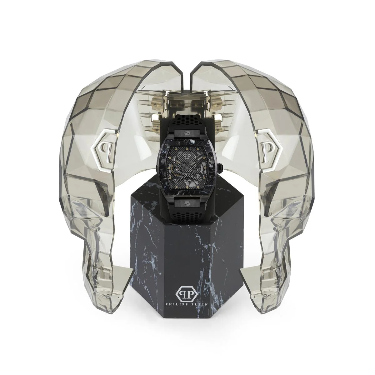 Philipp Plein Herren Uhr Automatik $KELETON schwarz PWBAA0221 Silikon - Image 4