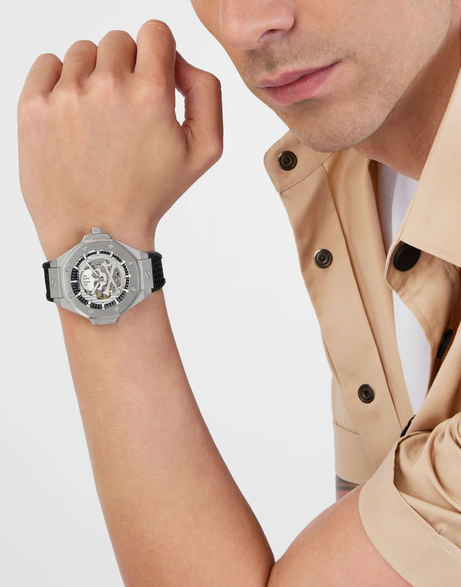 Philipp Plein Herren Uhr Automatik PLEIN $KELETON ROYAL PWPFA0124 Silikon - Image 5