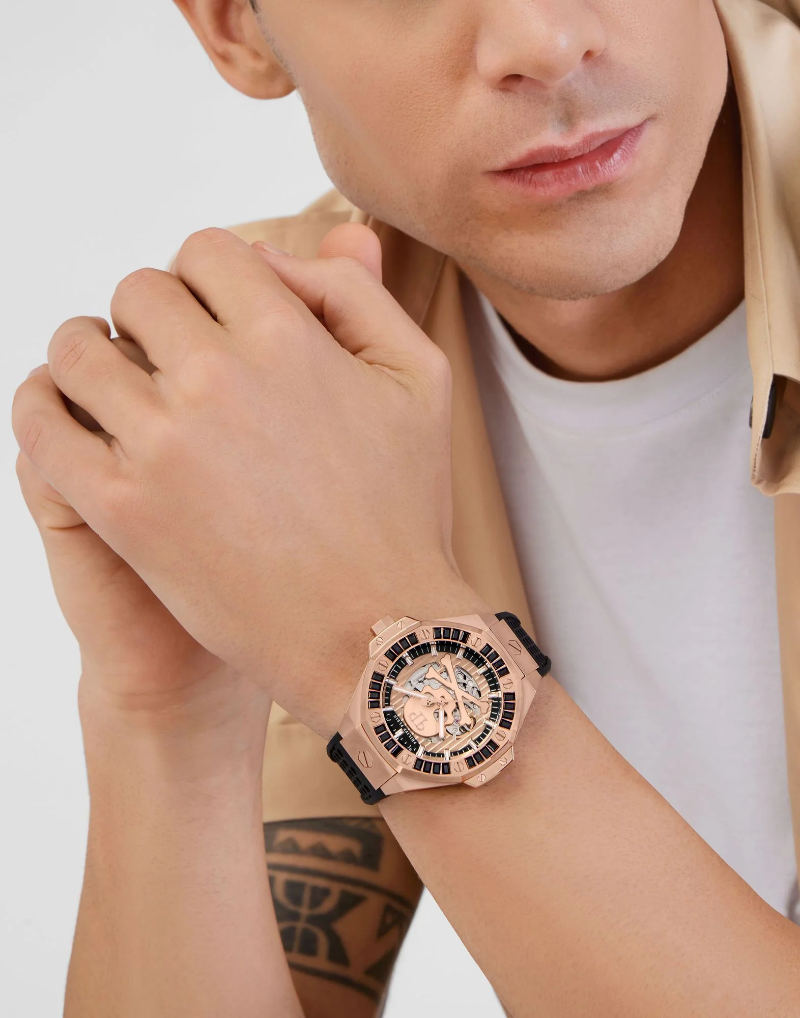 Philipp Plein Herren Uhr Automatik PLEIN $KELETON ROYAL PWPFA0324 Silikon - Image 5