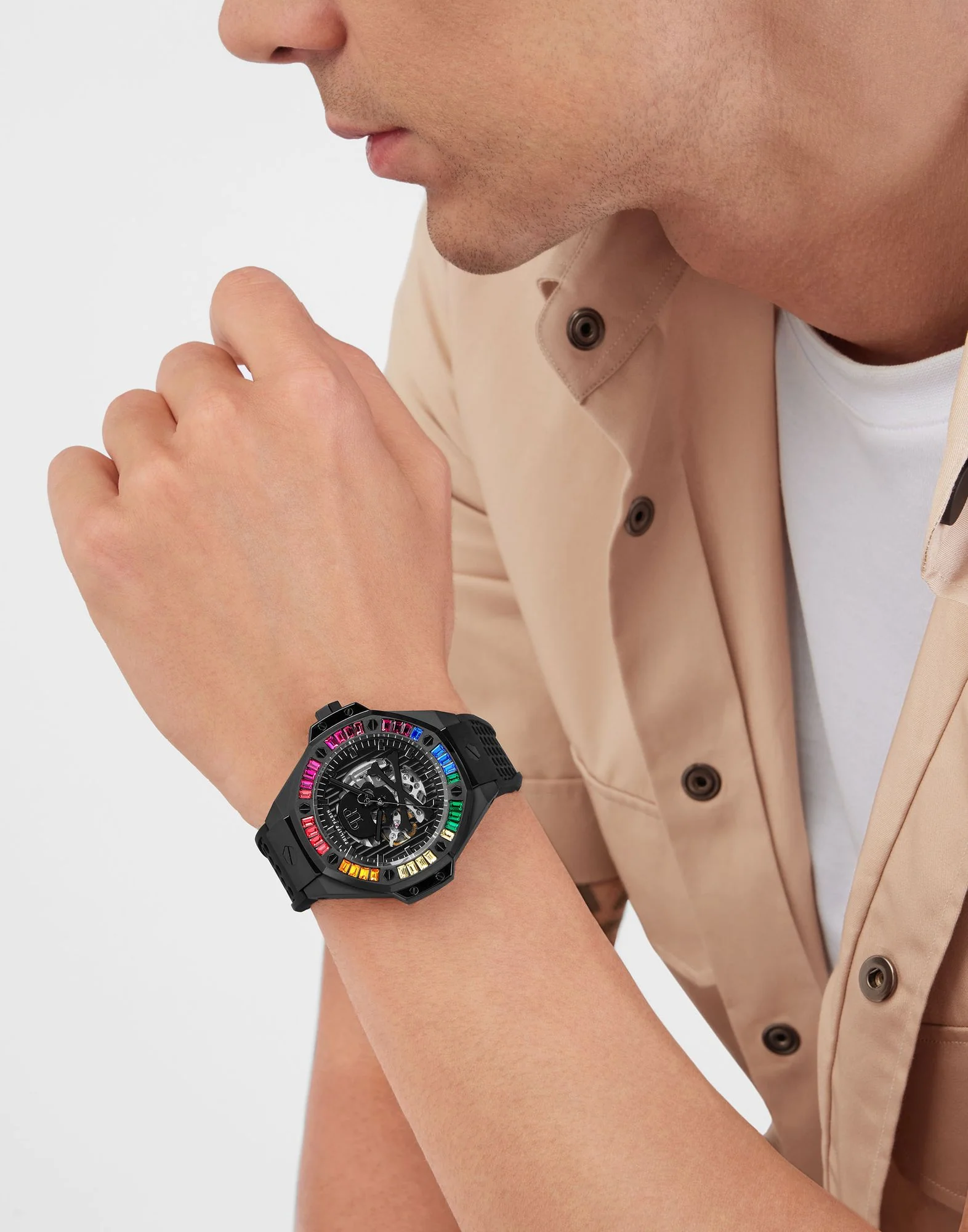 Philipp Plein Herren Uhr Automatik PLEIN $KELETON ROYAL PWPFA0424 Silikon - Image 5