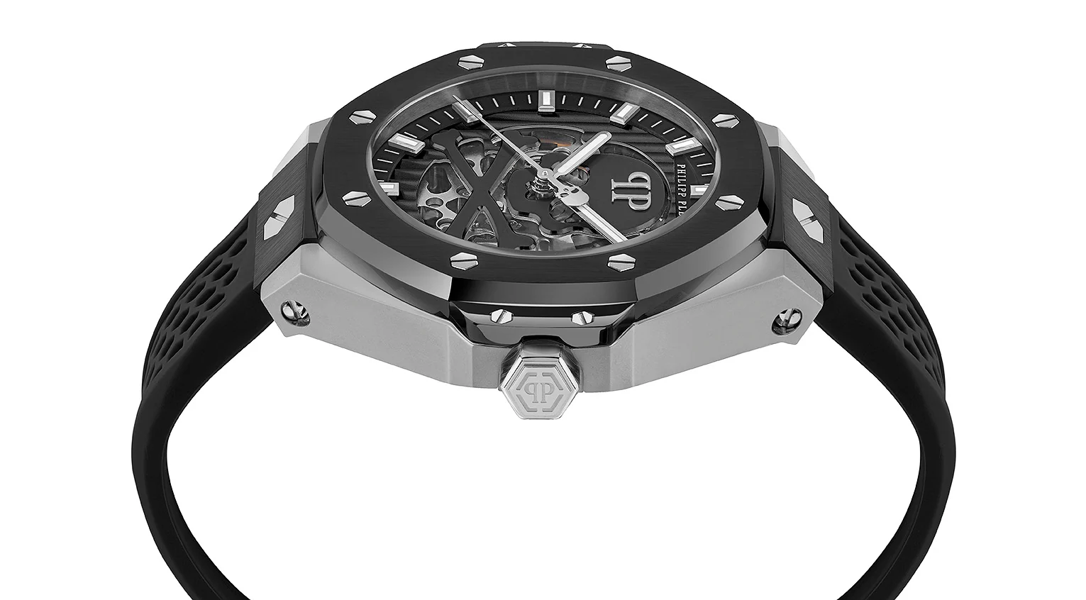 Philipp Plein Herren Uhr Automatik PLEIN $KELETON ROYAL PWPFA0824 Silikon - Image 3