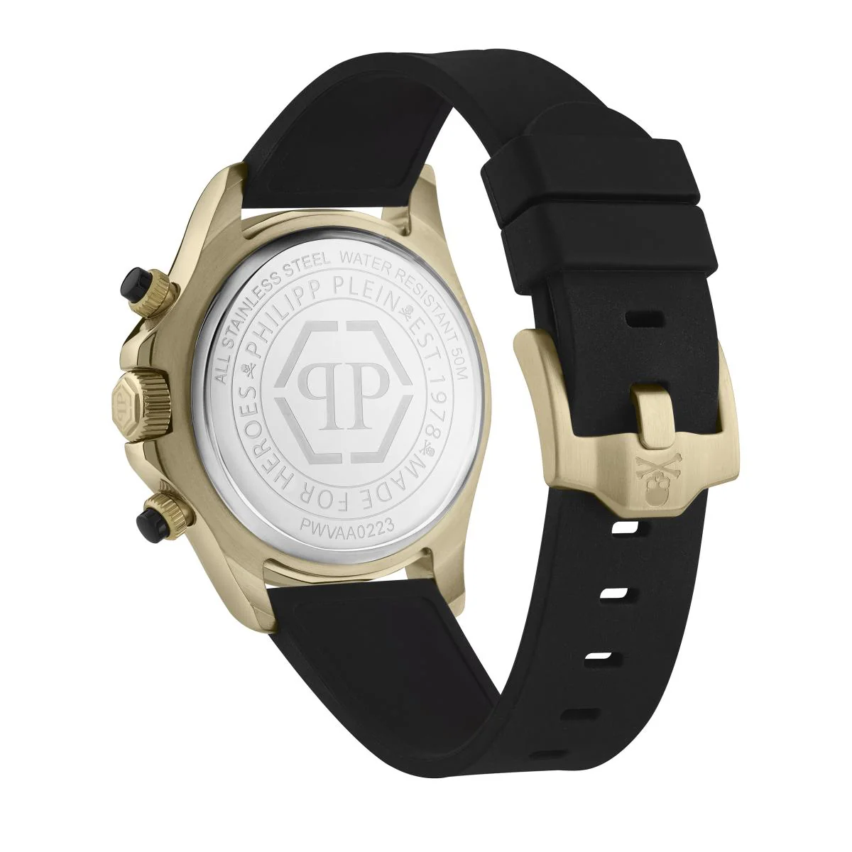 Philipp Plein Herren Uhr Chrono Quarz NOBILE RACING PWVAA0223 Silikon - Image 2