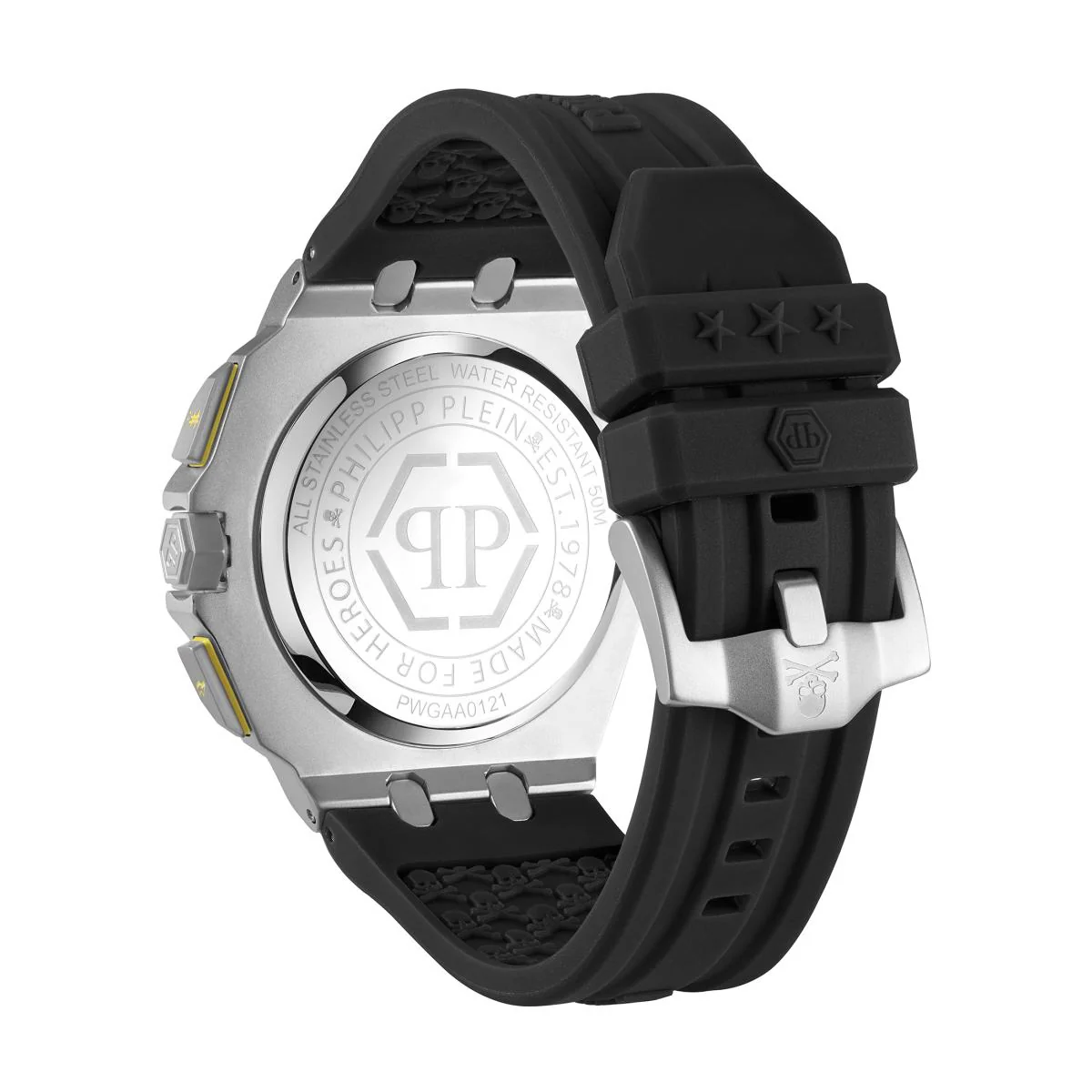 Philipp Plein Herren Uhr Chrono Quarz PLEIN EXTREME bicolor PWGAA0121 Silikon - Image 2