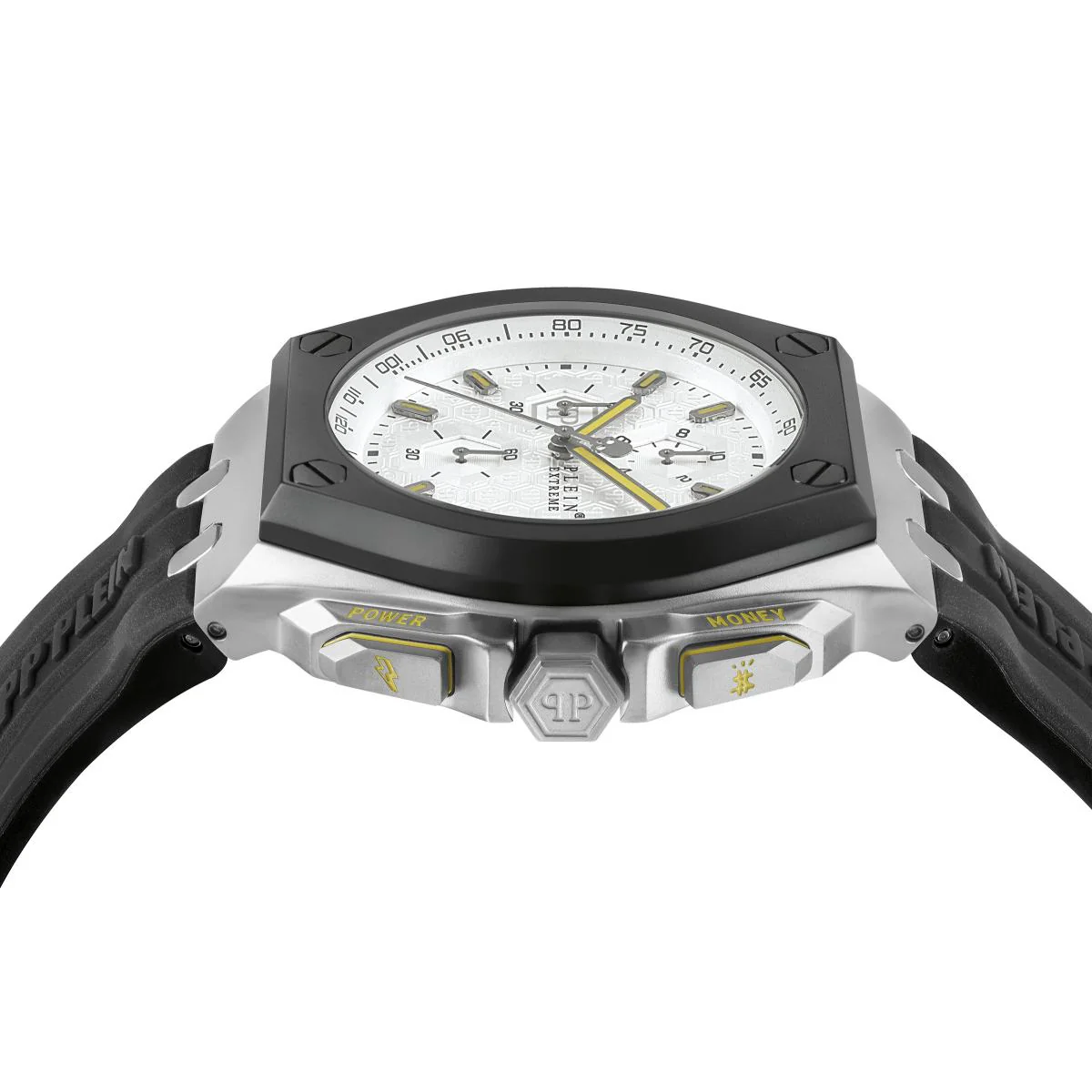Philipp Plein Herren Uhr Chrono Quarz PLEIN EXTREME bicolor PWGAA0121 Silikon - Image 3