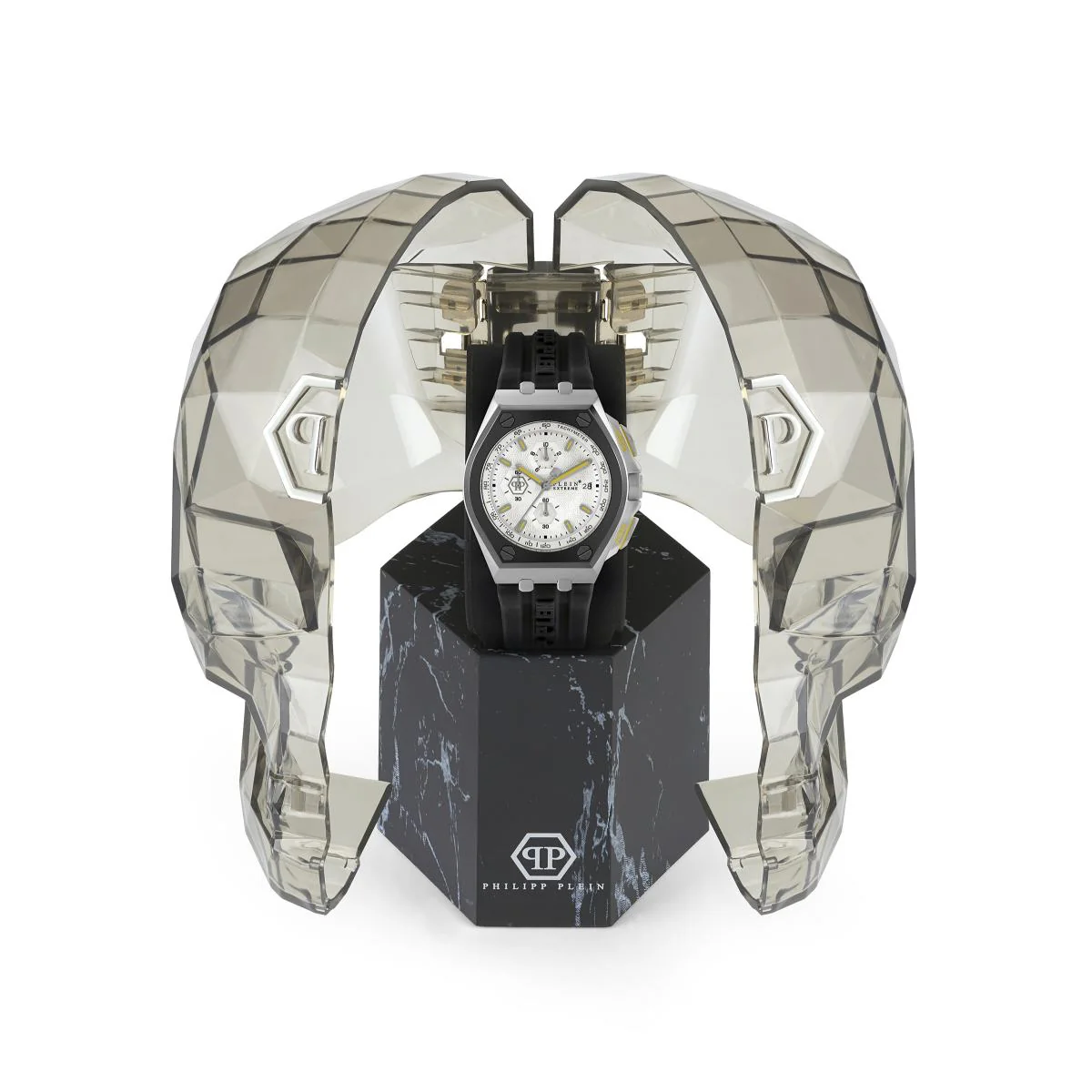 Philipp Plein Herren Uhr Chrono Quarz PLEIN EXTREME bicolor PWGAA0121 Silikon - Image 4