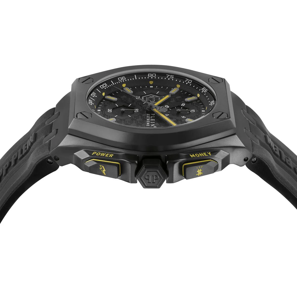 Philipp Plein Herren Uhr Chrono Quarz PLEIN EXTREME schwarz PWGAA0221 Silikon - Image 2
