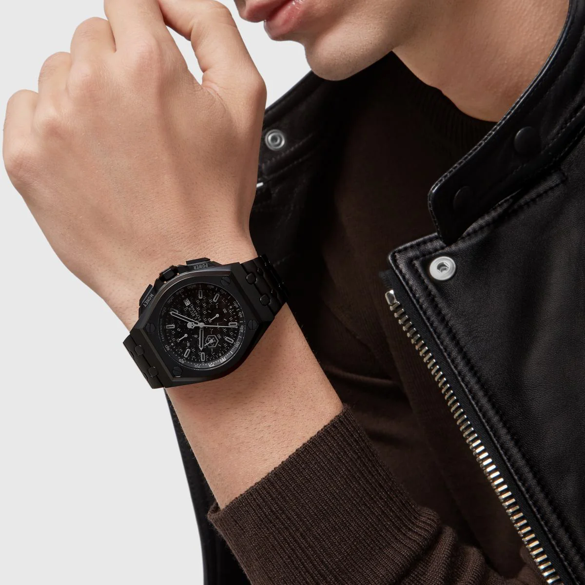Philipp Plein Herren Uhr Chrono Quarz PLEIN EXTREME schwarz PWGAA0821 Edelstahl - Image 4