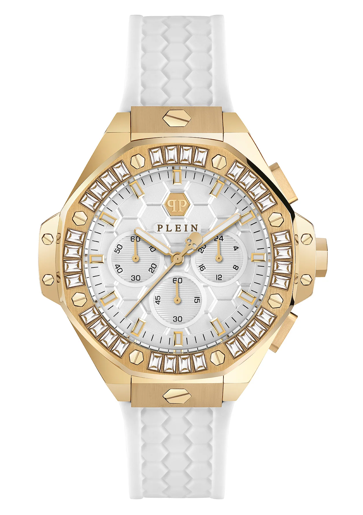 Philipp Plein Unisex Uhr Analog Quarz PLEIN CHRONO ROYAL 42 MM PWPSA0624 Silikon