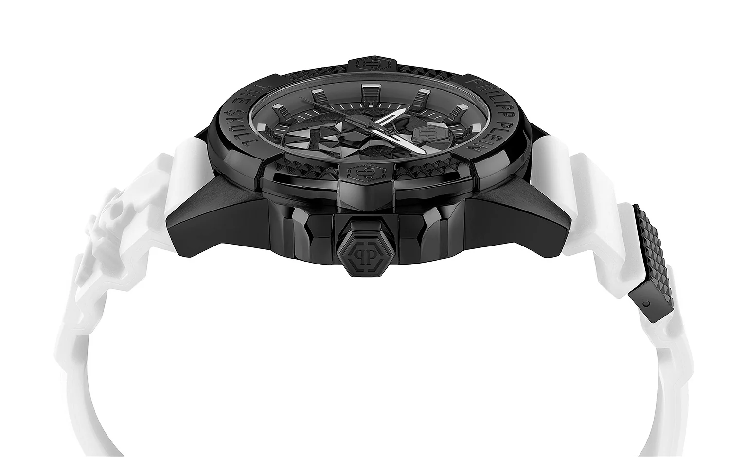 Philipp Plein Unisex Uhr Analog Quarz THE $KULL PWAAA2624 Silikon - Image 3
