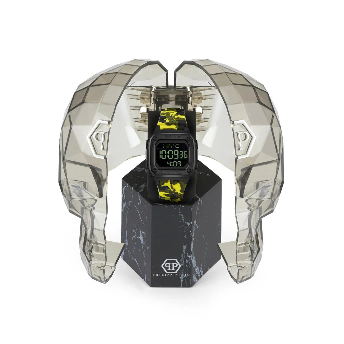 Philipp Plein Unisex Uhr Digital Quarz HYPER SHOCK schwarz PWHAA1722 Silikon - Image 4