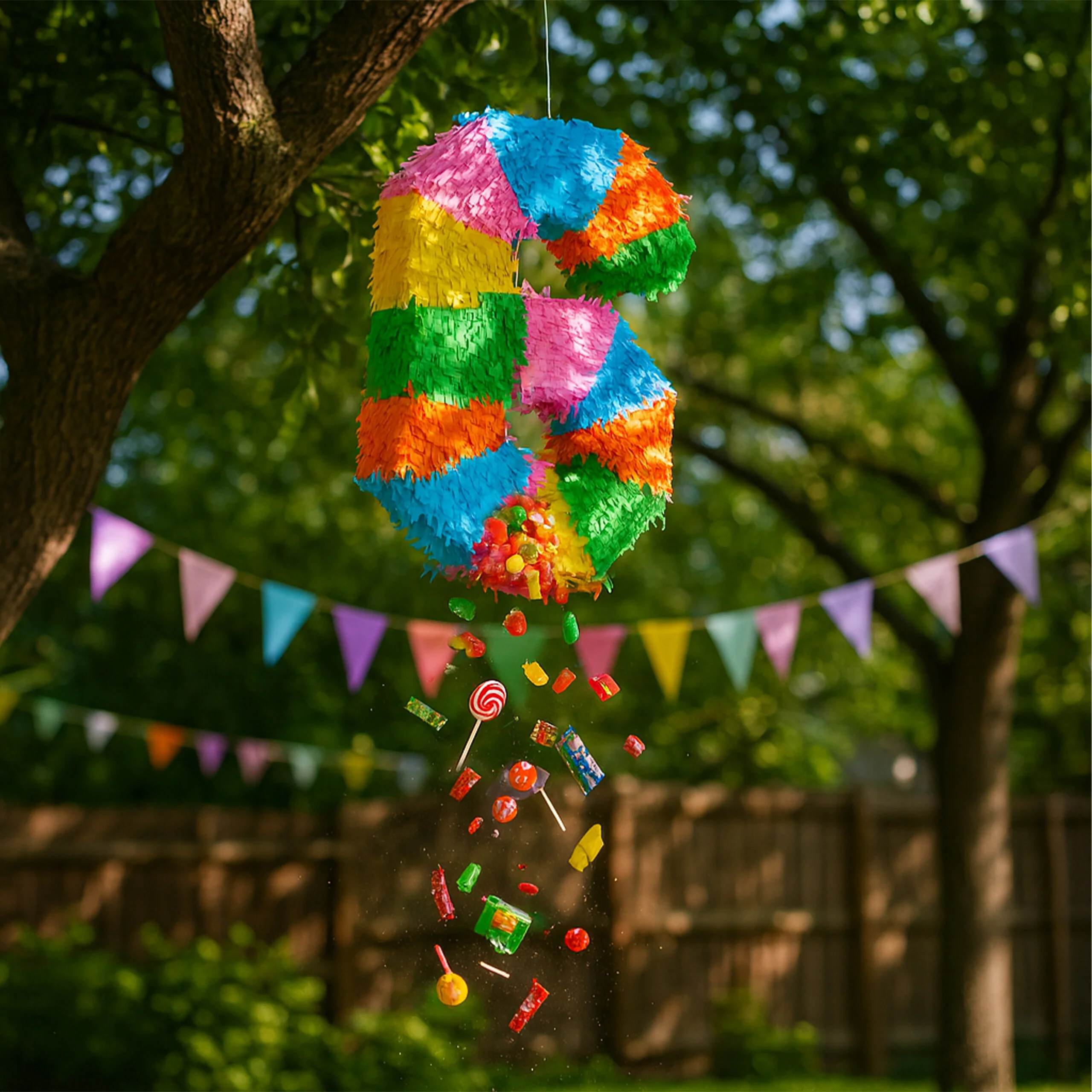 Pinata Zahl mit Stab und Maske - Image 2