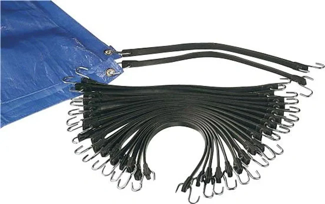 Planenspanner aus Gummi mit Metallhaken, 20 Stück für Abdeckplanen - Image 2