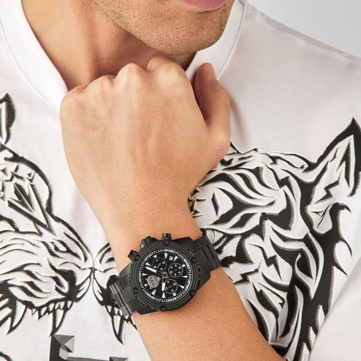 Plein Sport Herren Uhr Analog Quarz HURRICANE CHRONO PSDBA1023 Edelstahl - Image 4