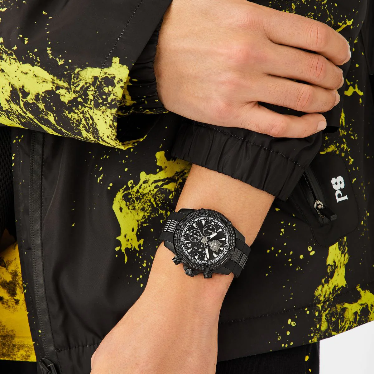 Plein Sport Herren Uhr Analog Quarz HURRICANE CHRONO PSDBA1223 Silikon - Image 4