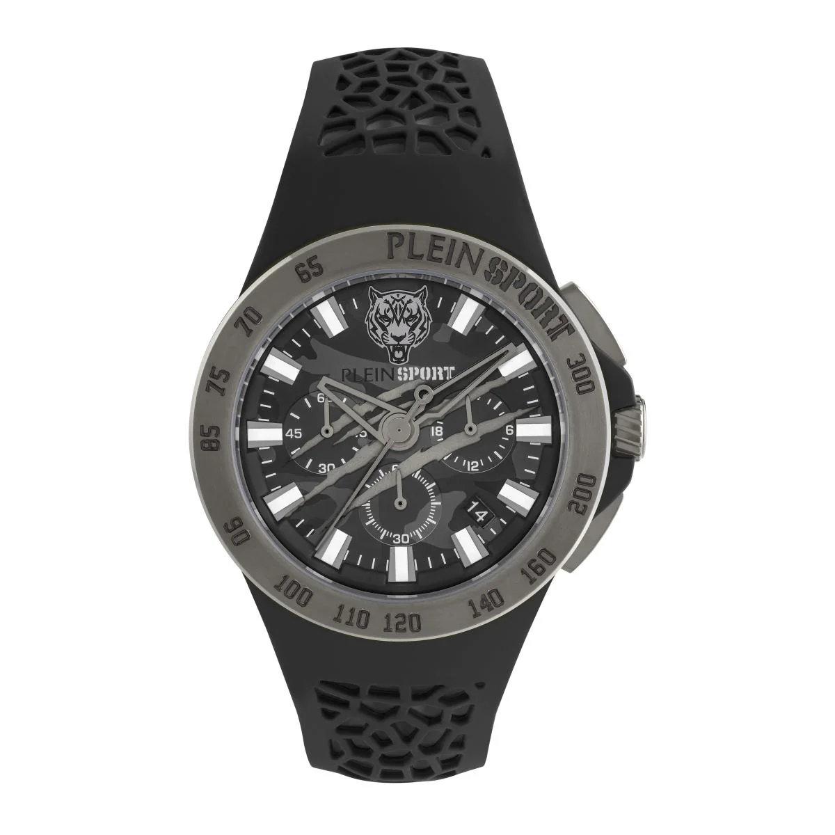 Plein Sport Herren Uhr Analog Quarz THUNDERSTORM CHRONO PSABA0123 Silikon