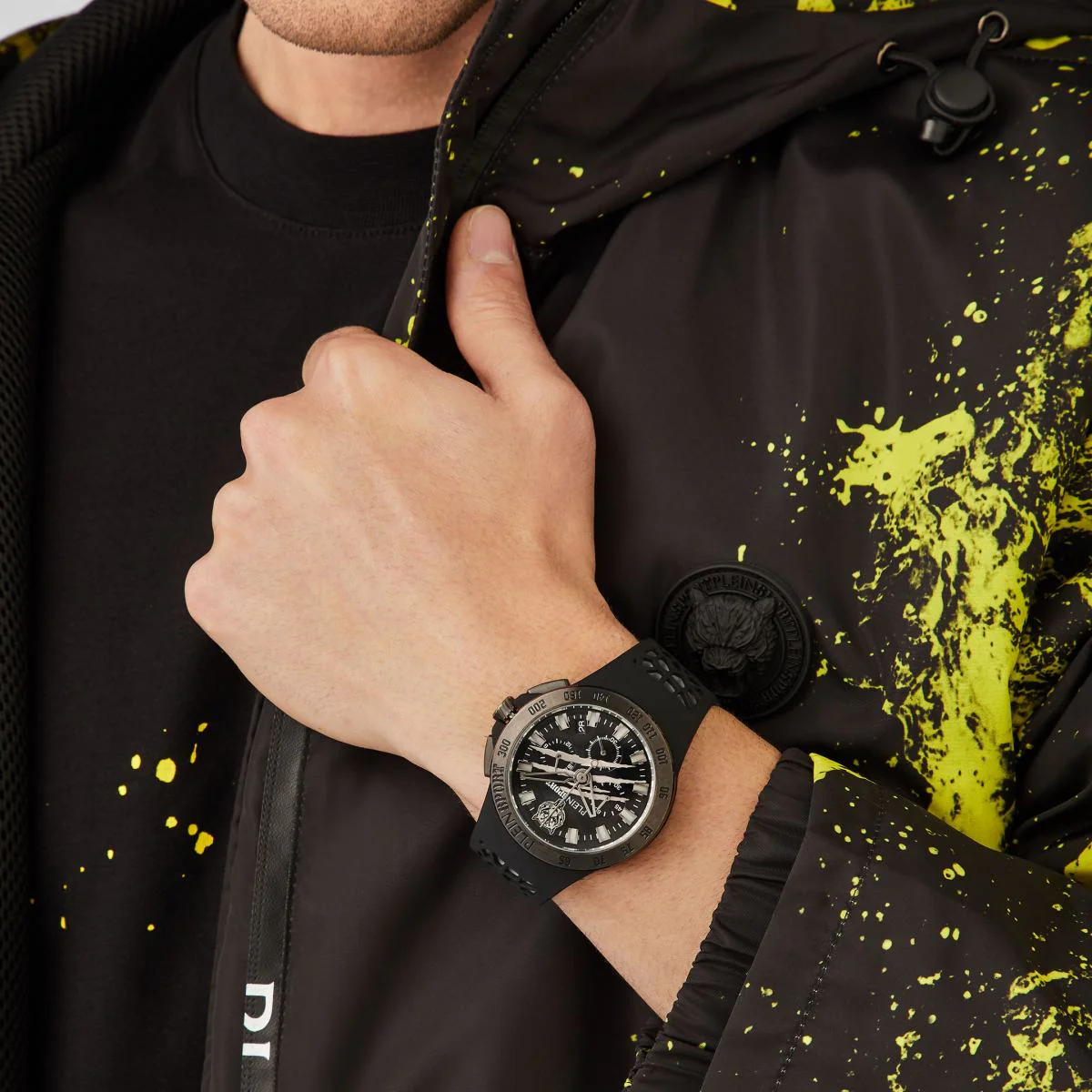 Plein Sport Herren Uhr Analog Quarz THUNDERSTORM CHRONO PSABA0123 Silikon - Image 4