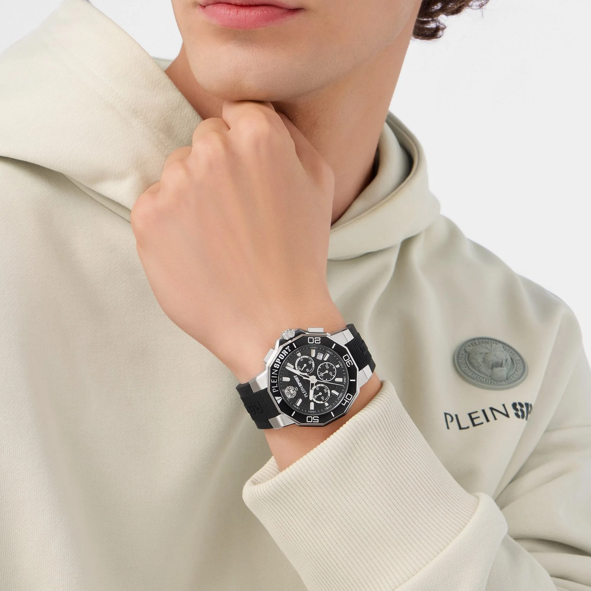 Plein Sport Herren Uhr Analog Quarz TITAN PSAGA0125 Silikon - Image 4