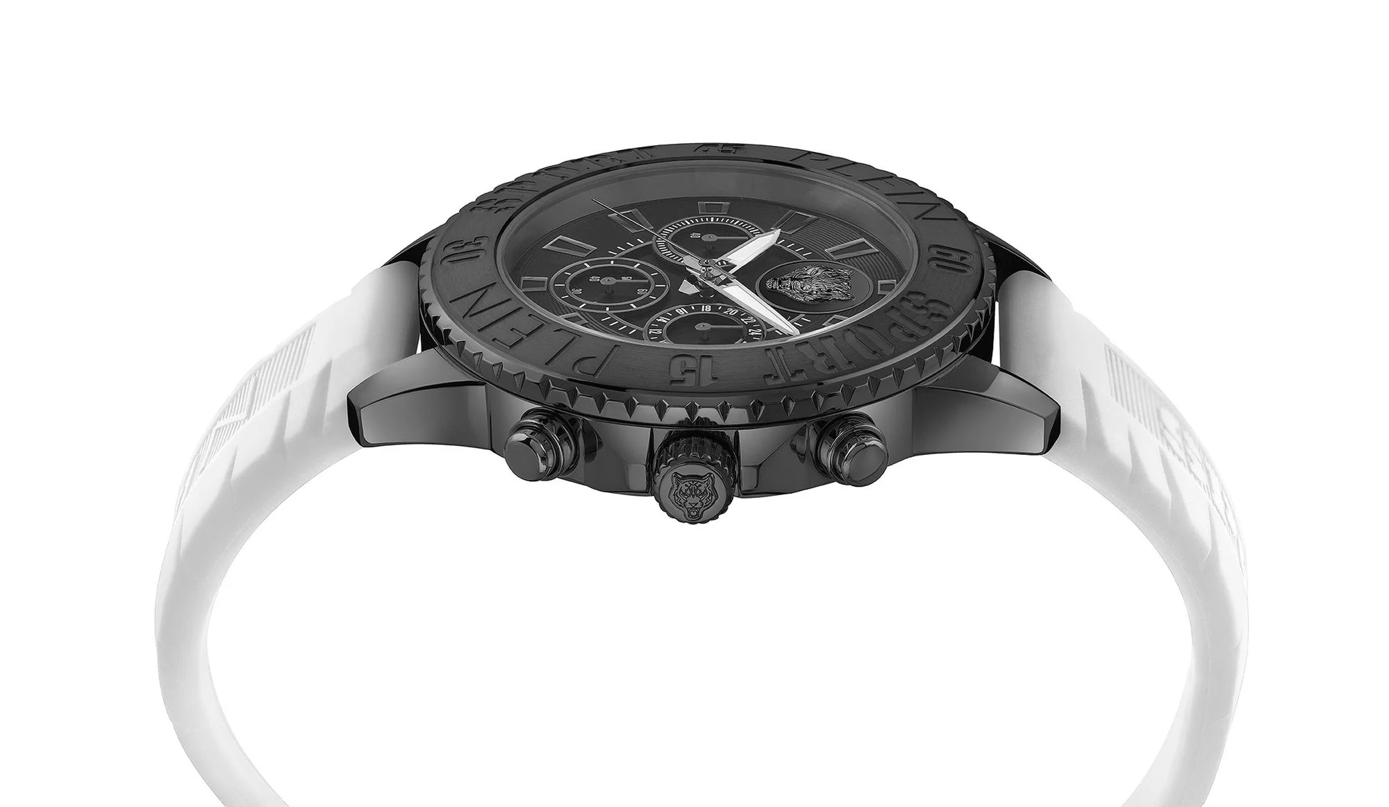 Plein Sport Herren Uhr Chronograph Analog Quarz GLAM CHRONO PSMEA0324 Silikon - Image 3