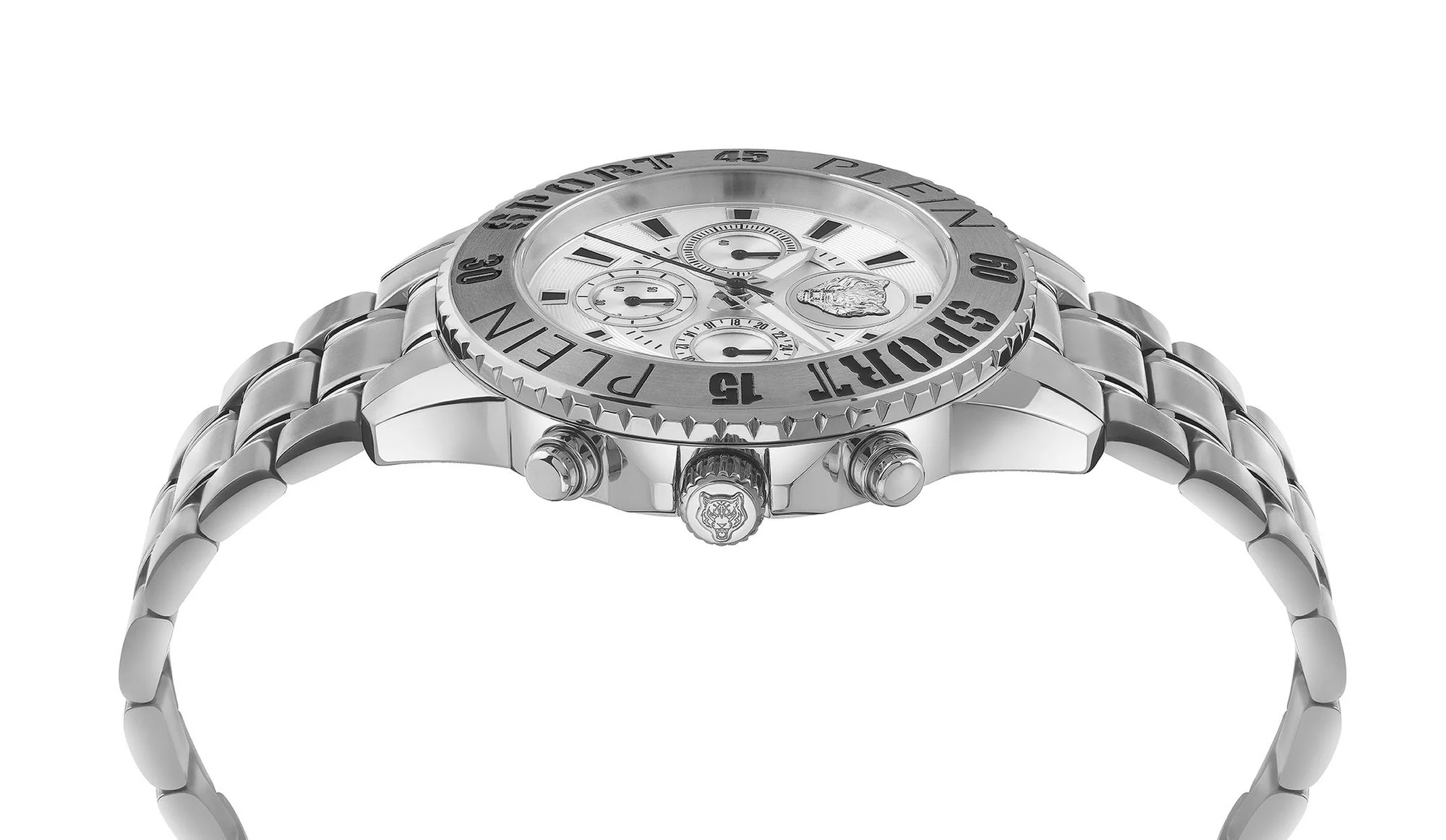 Plein Sport Herren Uhr Chronograph Analog Quarz GLAM CHRONO PSMEA0424 Edelstahl - Image 3
