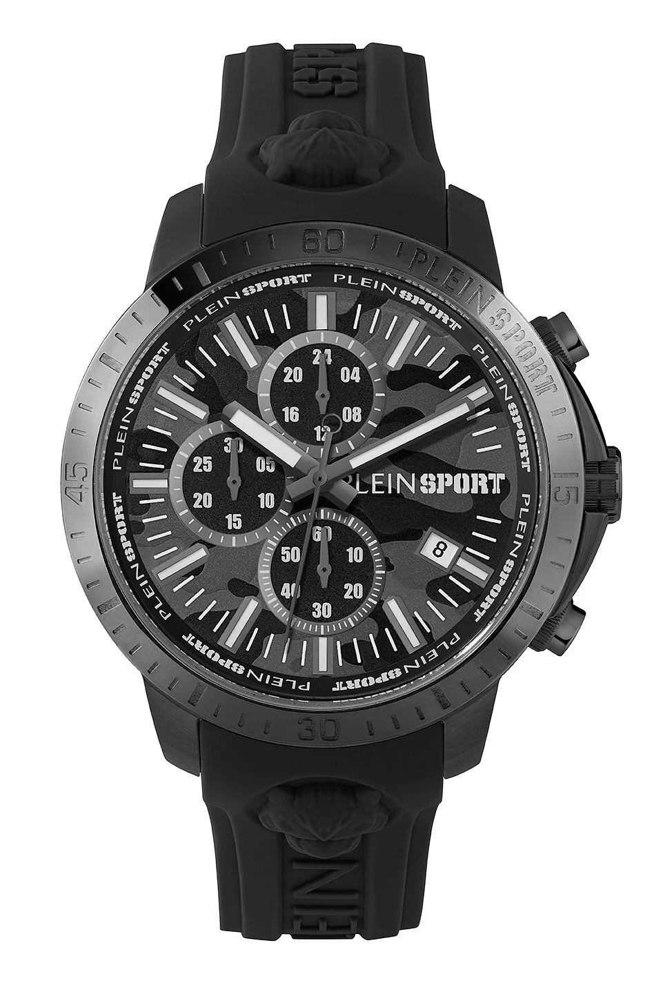 Plein Sport Herren Uhr Chronograph Analog Quarz PLEIN GAIN PSCBA0223 Silikon