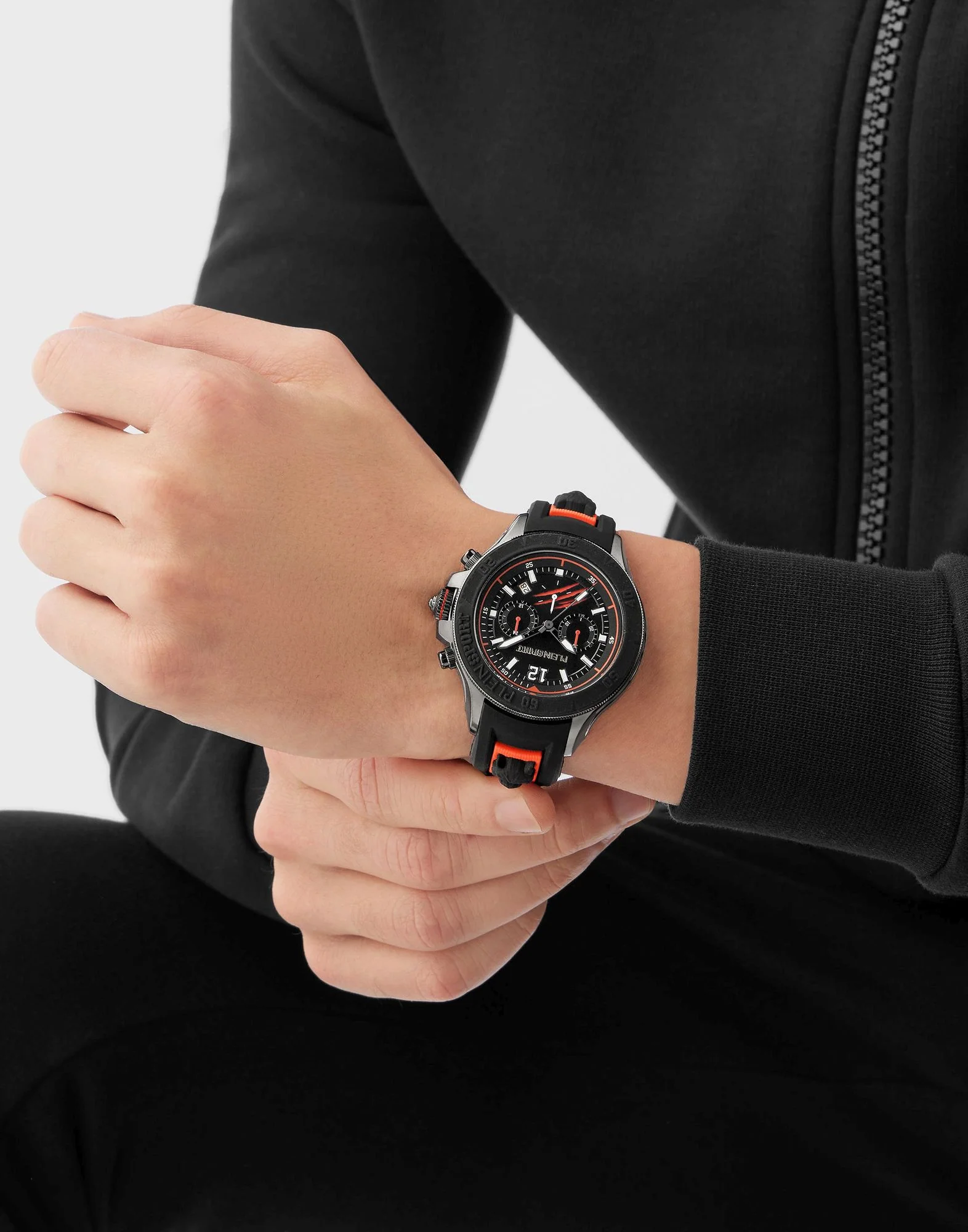 Plein Sport Herren Uhr Chronograph Analog Quarz WARRIOR TECH PS6BA0324 Silikon - Image 4