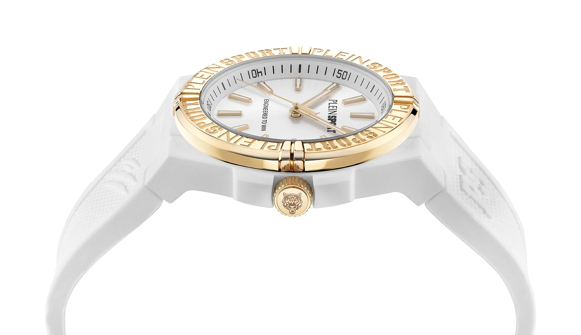 Plein Sport Unisex Uhr Analog Quarz LASERSTRIKE Weiß PSFGA0826 Silikon - Image 2