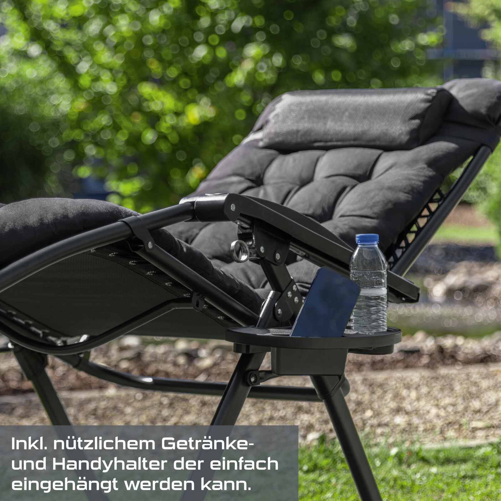 Practixx Klappbare Gartenliege PX-LSK-1 - 180cm Gesamtlänge | 160cm Polsterlänge | 60cm Sitzbreite - Image 10