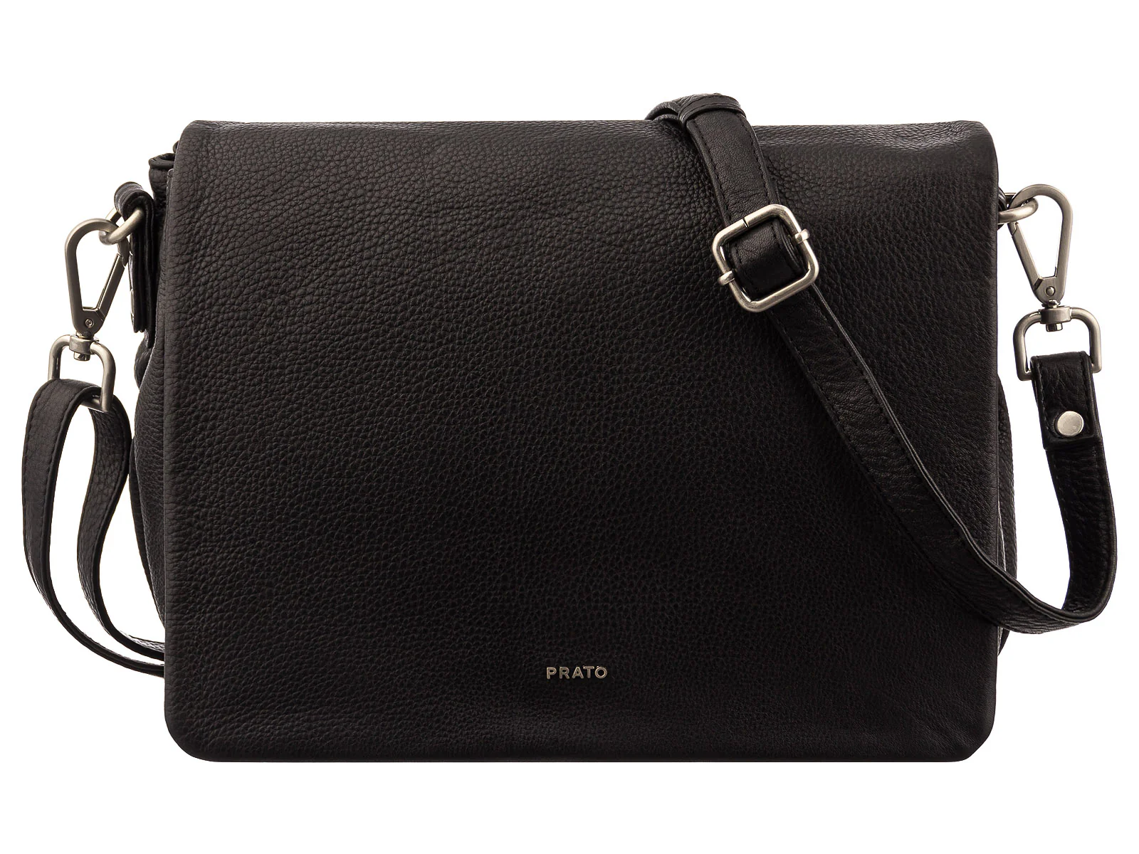 Prato LM Shahid H40-N glattes Rindleder Umhängetasche Handtasche black