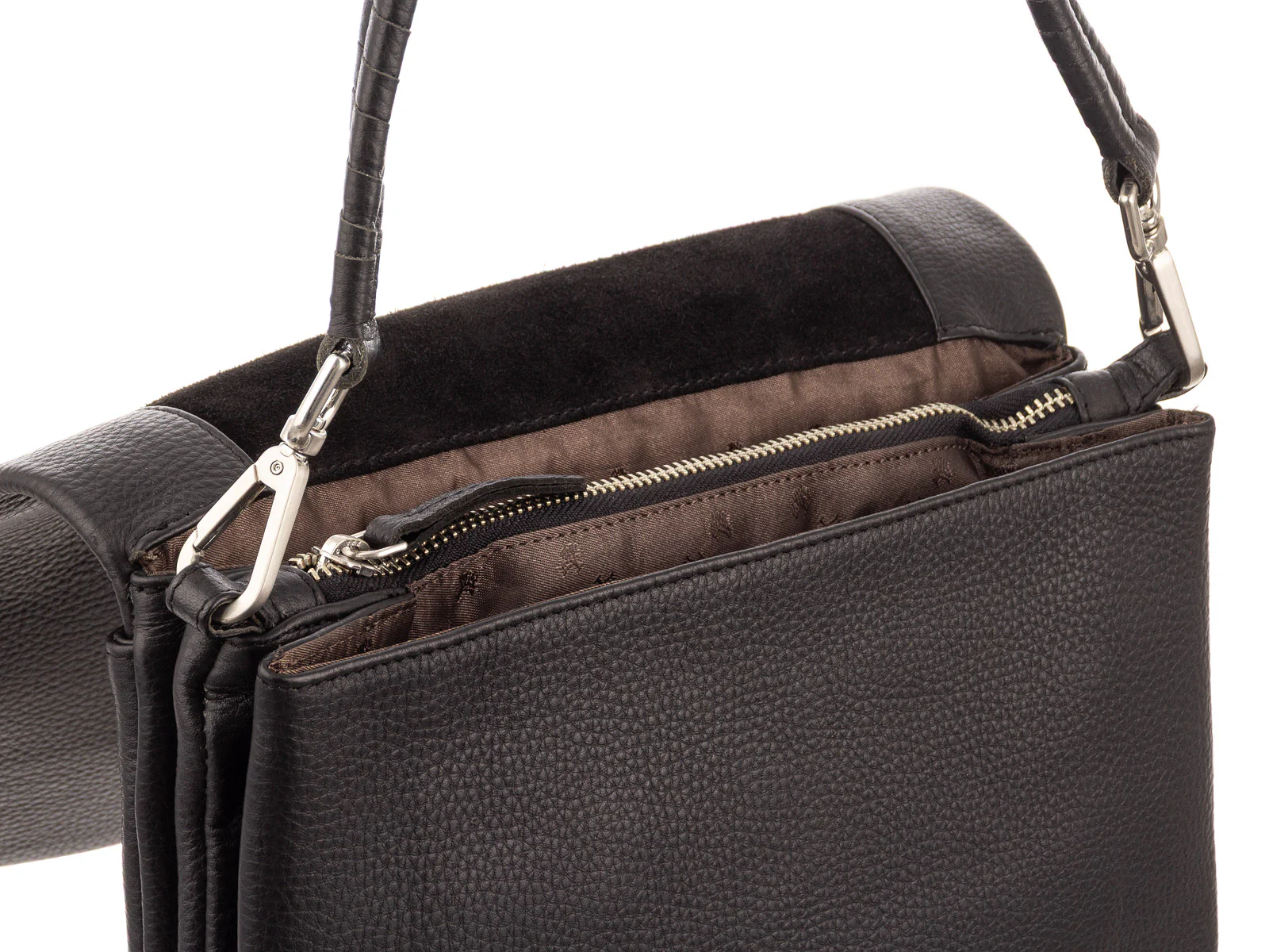 Prato Umhängetasche H141-P Handtasche Damen Rindleder black - Image 6