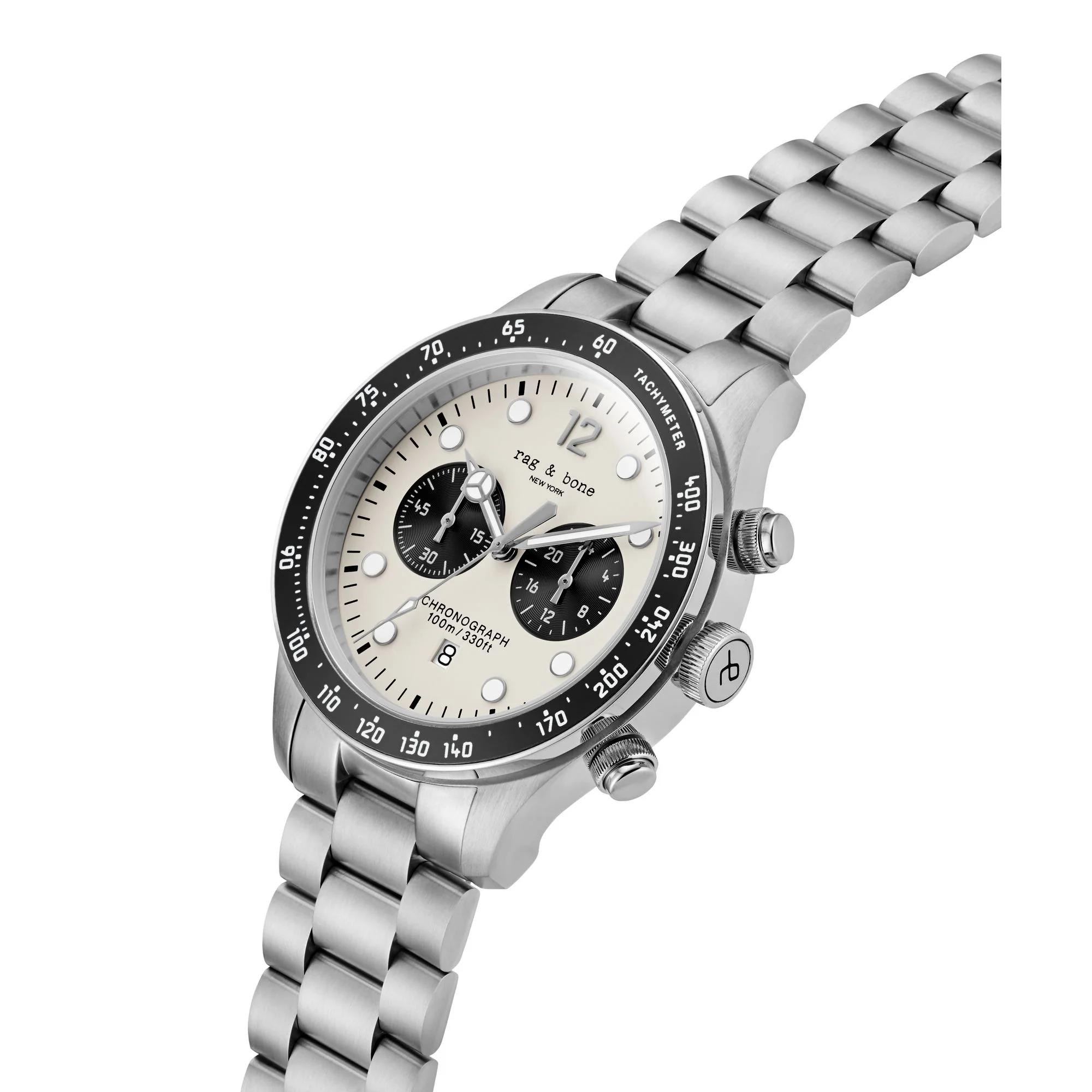 rag & bone Herren Analog Quarz Uhr Reid Chronograph RBG250041 Edelstahl - Image 2