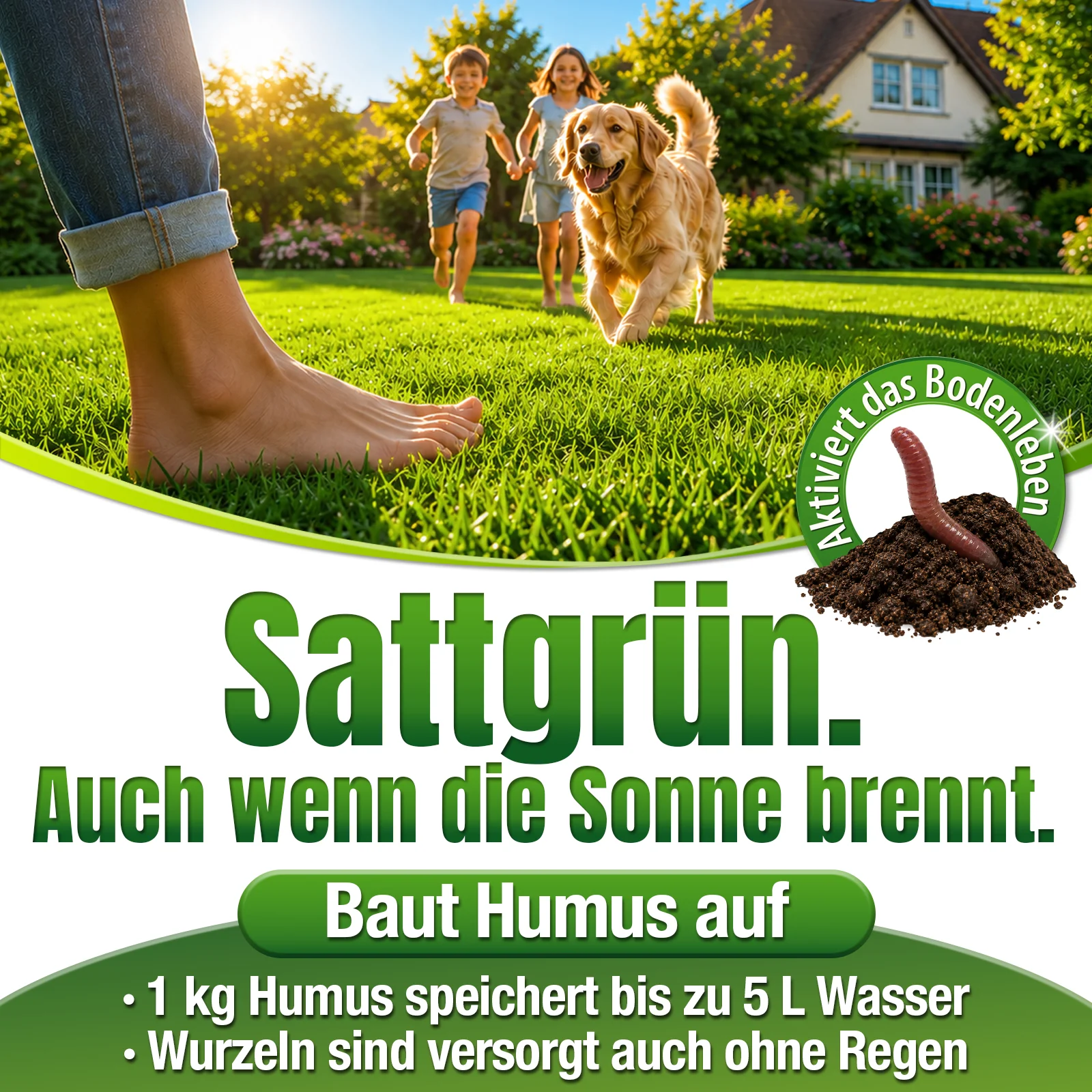 Rasendünger Bio Dünger Rasen Langzeitwirkung schneller Humusaufbau Premium 30,3kg - Image 5