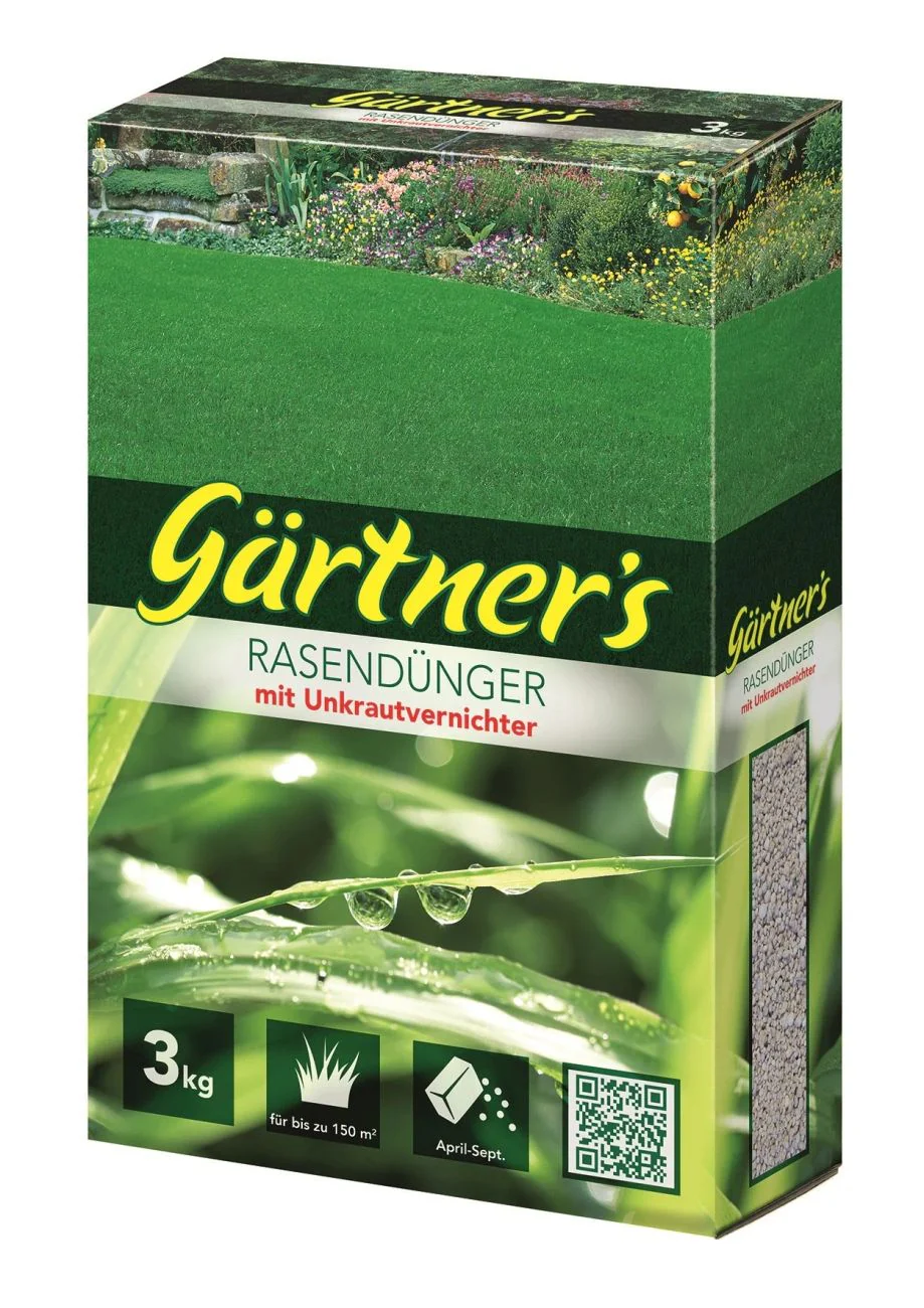 Rasendünger mit Unkrautvernichter 3 kg für dichten, grünen Rasen