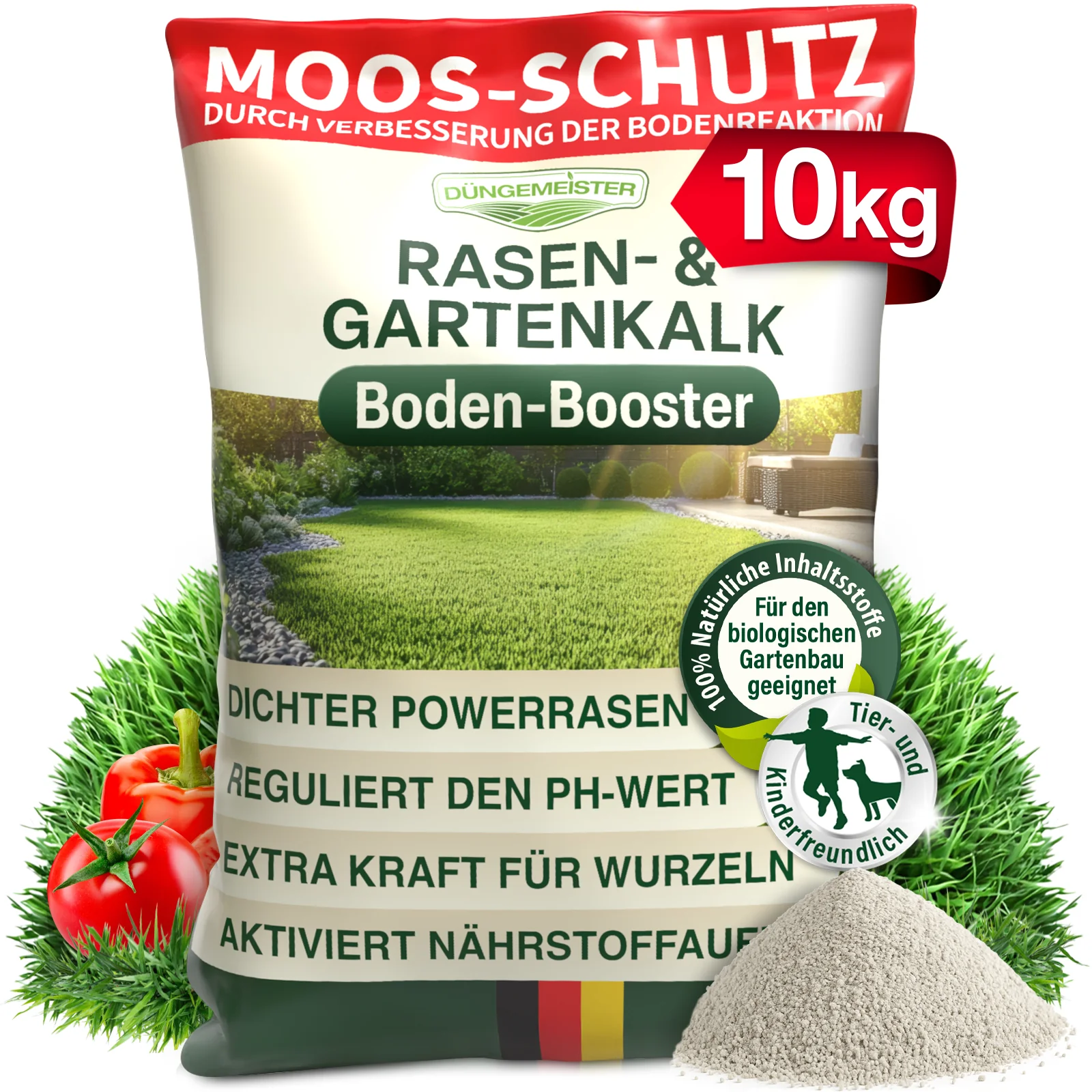 Rasenkalk 30 kg – hochwertiger Rasen- & Gartenkalk zur pH-Optimierung und Bodenverbesserung - Image 17
