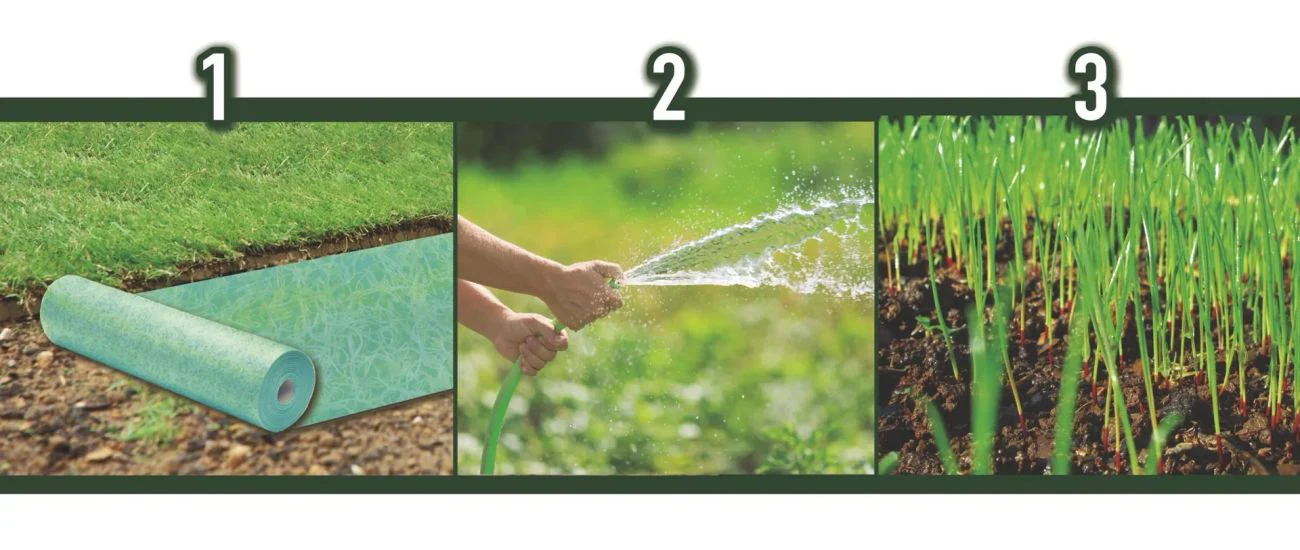 Rasenmatte mit Grassamen und Dünger – Einfaches Ausrollen für dichten Rasen - Image 3