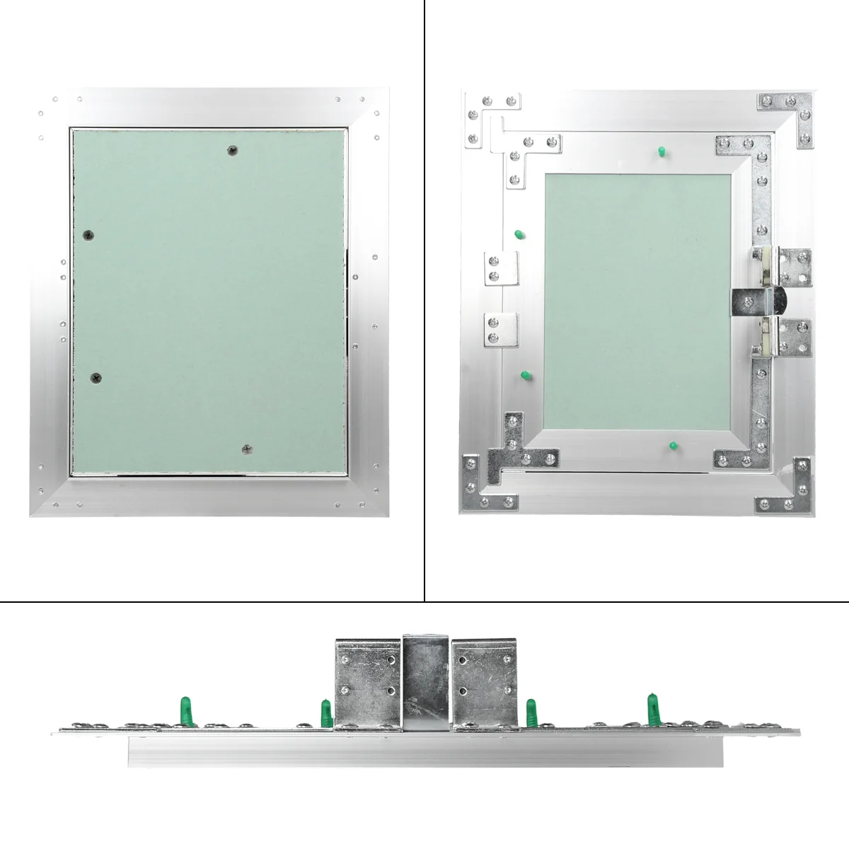 Revisionsklappe, Aluminium-Rahmen, grüne 12,5 mm GK-Einlage, rechteckig, Türanschlag rechts/links - Image 2