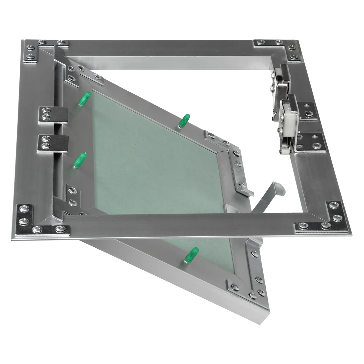 Revisionsklappe, Aluminium-Rahmen, grüne 12,5 mm GK-Einlage, rechteckig, Türanschlag rechts/links - Image 5