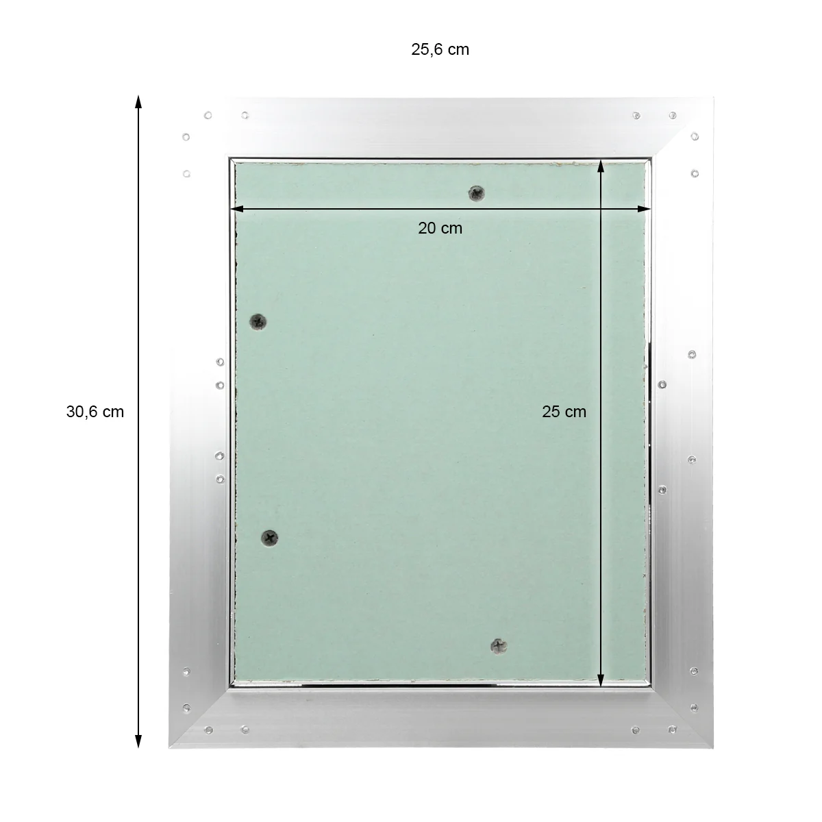 Revisionsklappe, Aluminium-Rahmen, grüne 12,5 mm GK-Einlage, rechteckig, Türanschlag rechts/links - Image 6