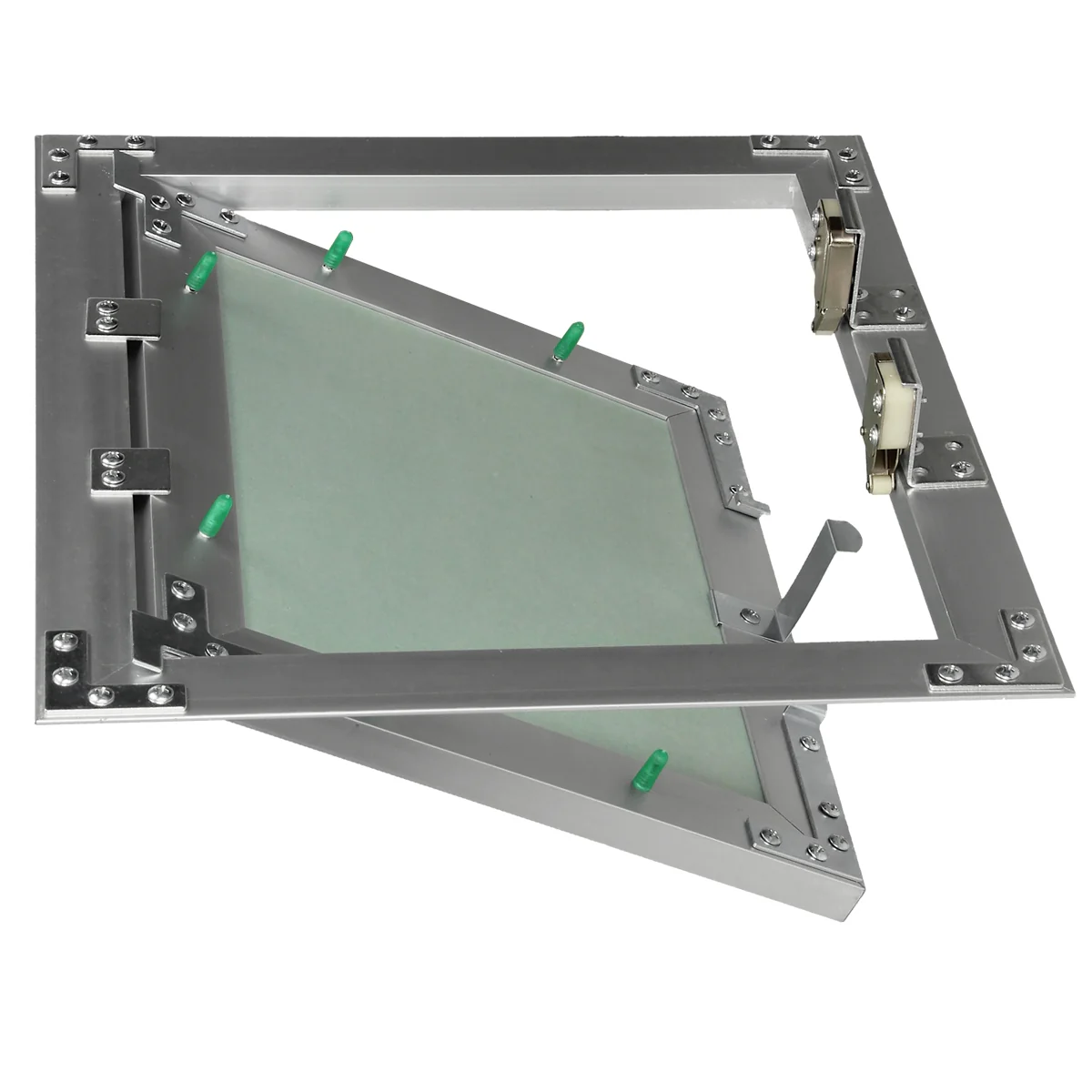 Revisionsklappe, Aluminium-Rahmen, grüne 12,5 mm GK-Einlage, rechteckig, Türanschlag rechts/links - Image 5